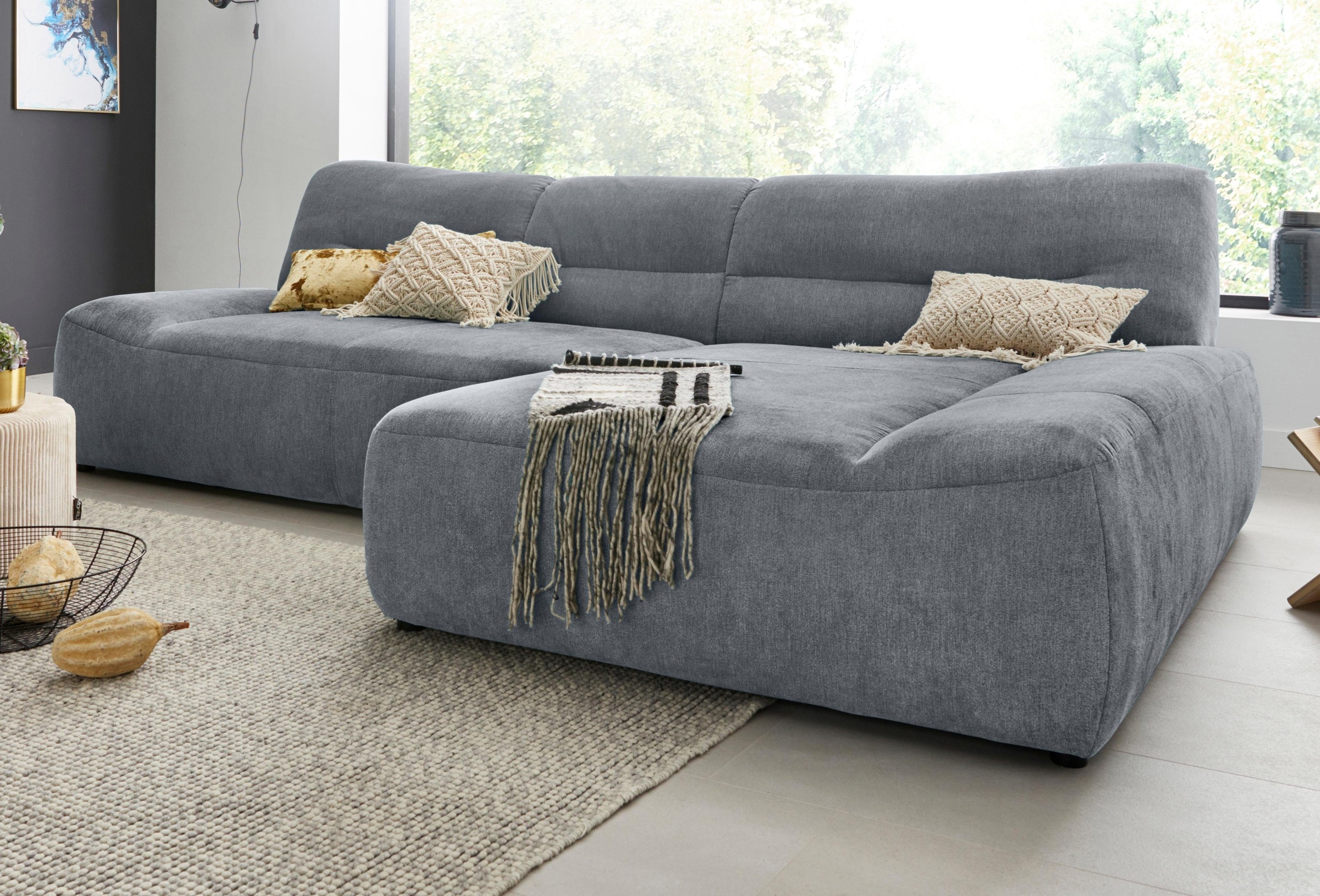 DOMO collection Ecksofa "Cesena moderne Polsterecke mit flachen Armlehnen, günstig online kaufen