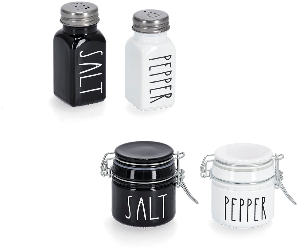 Zeller Present Salz- / Pfefferstreuer Glas / Metall, je 2 Gewürzgläser, Gew günstig online kaufen