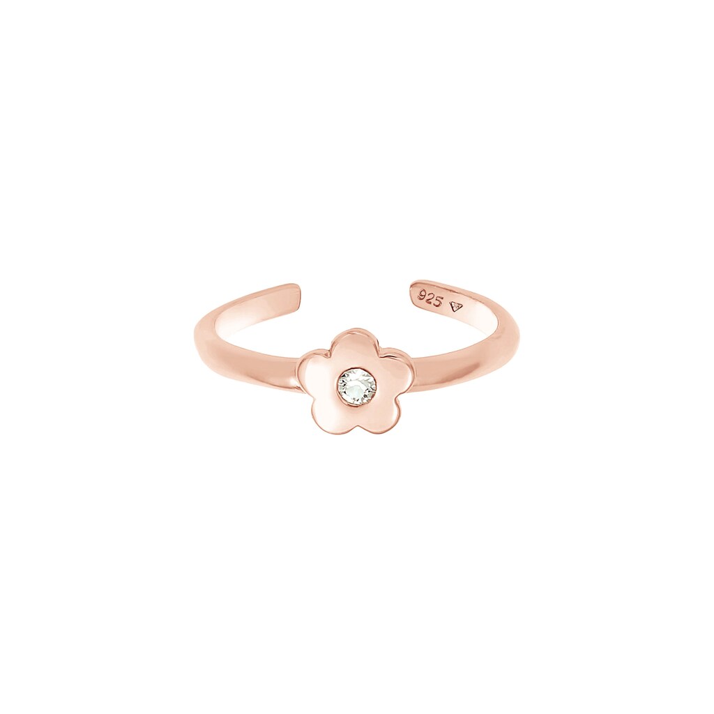 Elli Fingerring »Kinder Blume Kristall 925 Silber«