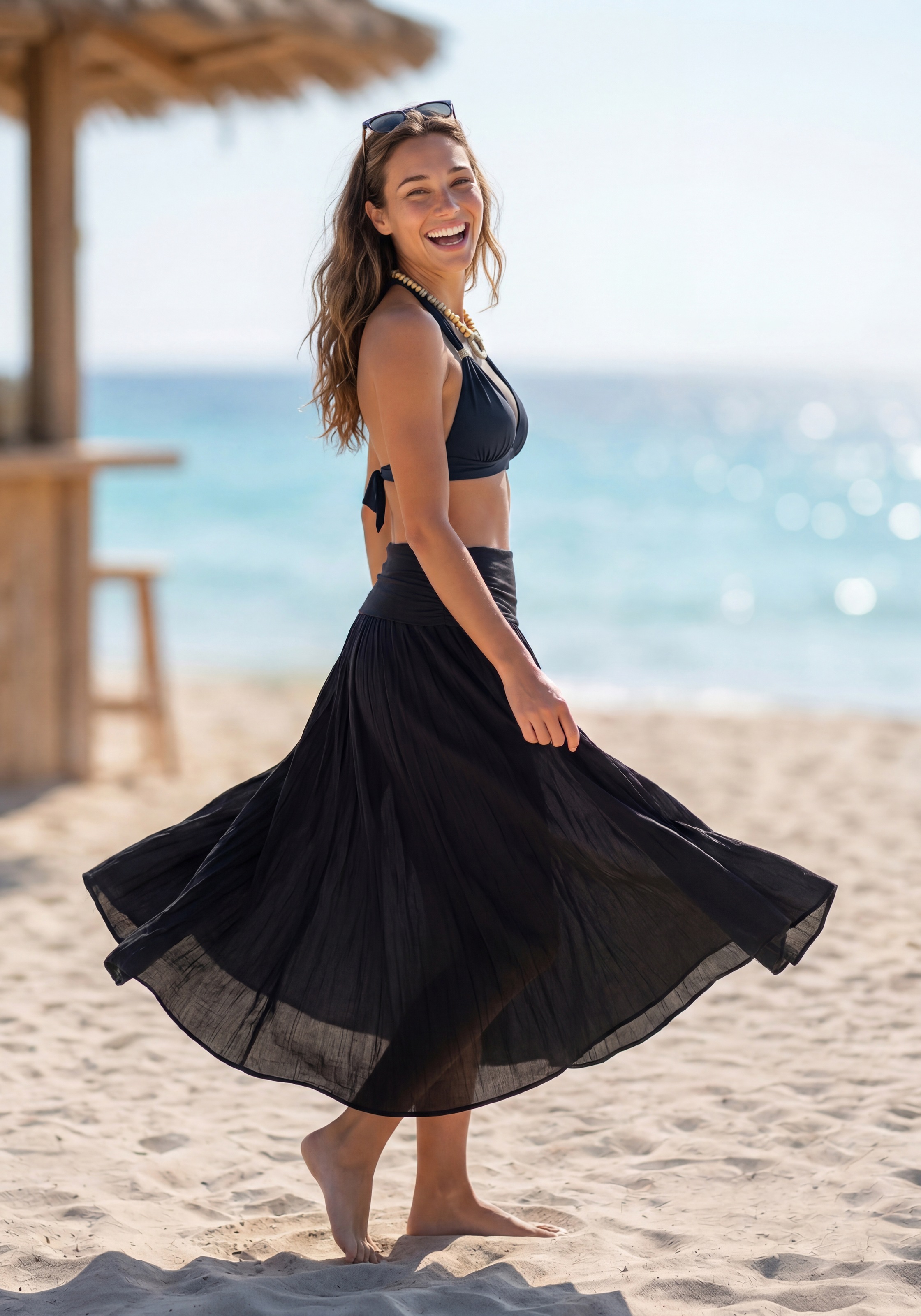 LASCANA 2-in-1-Kleid "als Rock oder Bandeaukleid tragbar" Ohne Taschen Sommerkleid, Midikleid, Maxirock, Sommerrock