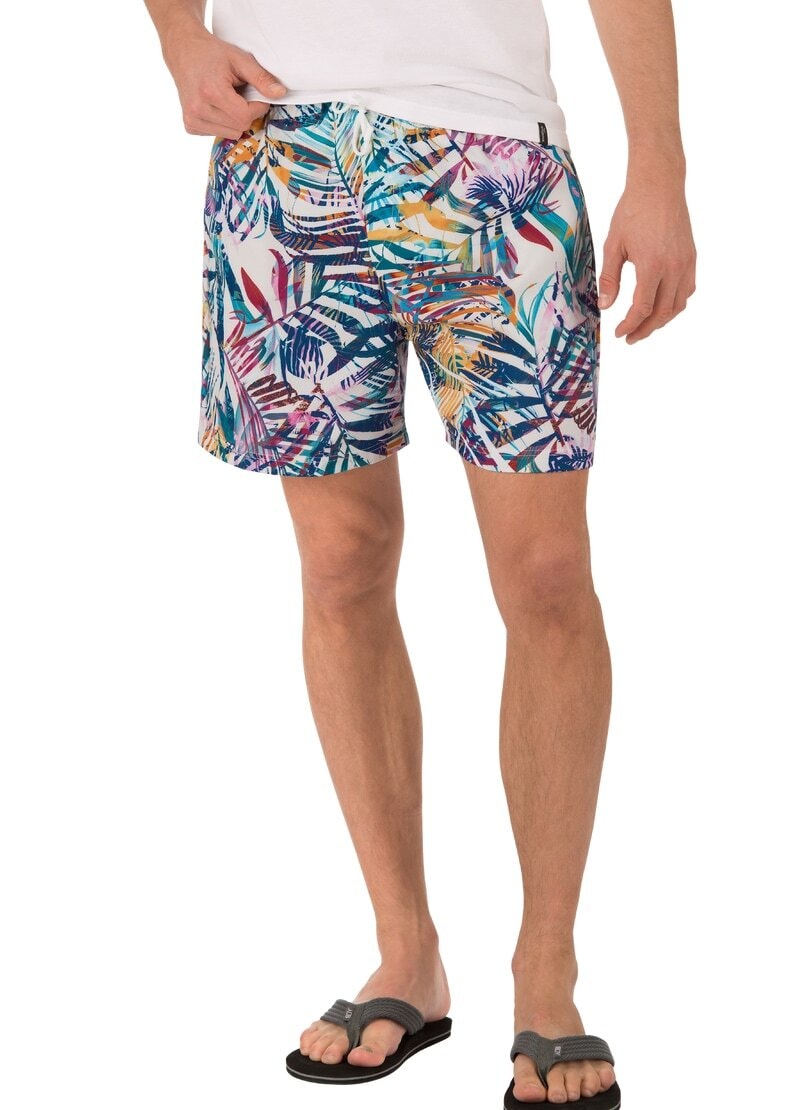 Trigema Shorts "TRIGEMA Bade-/Freizeitshorts mit Druckmotiv", (1 tlg.)