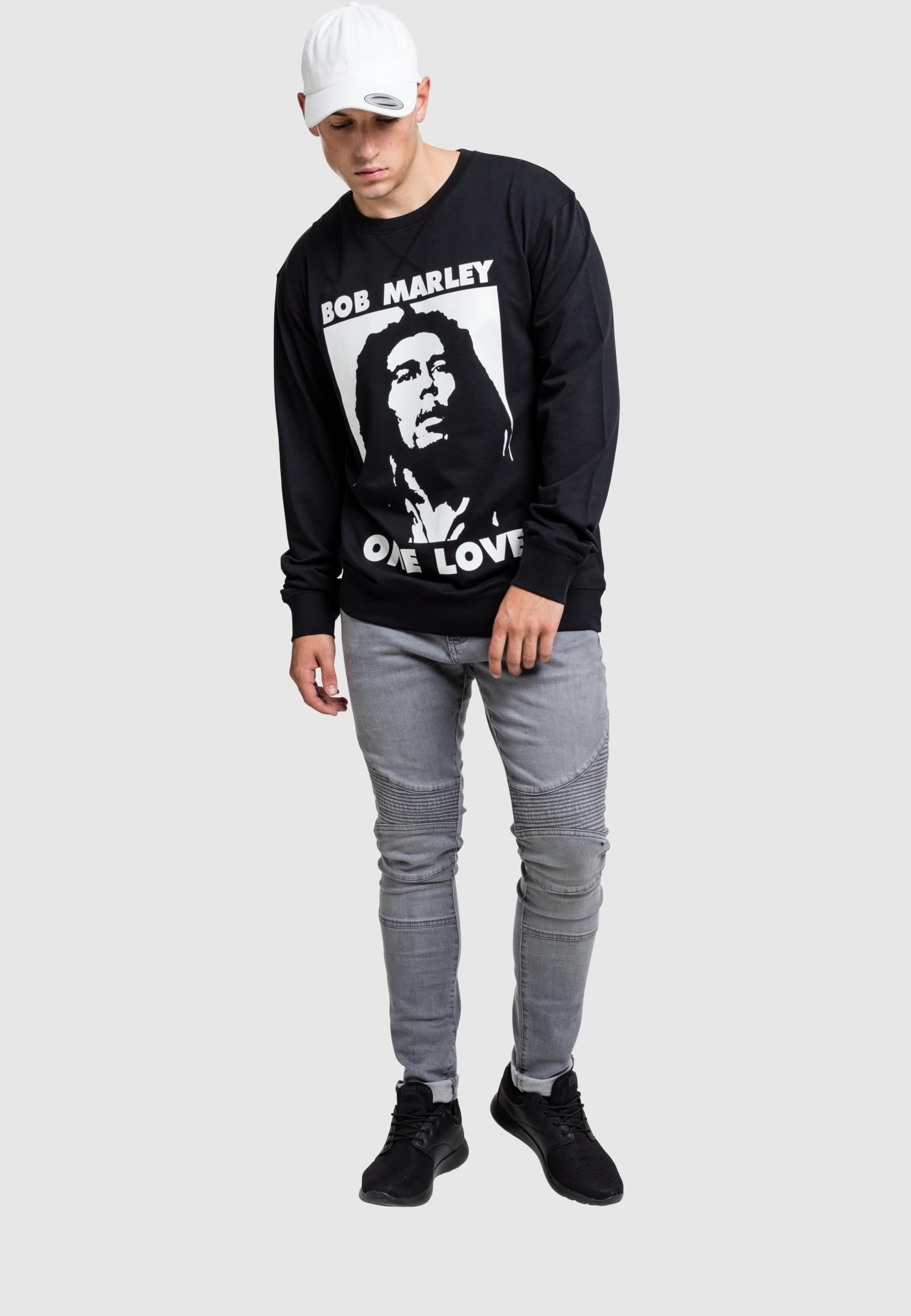 MisterTee Rundhalspullover »MisterTee Herren Bob Marley One Love Crewneck«, (1 tlg.)