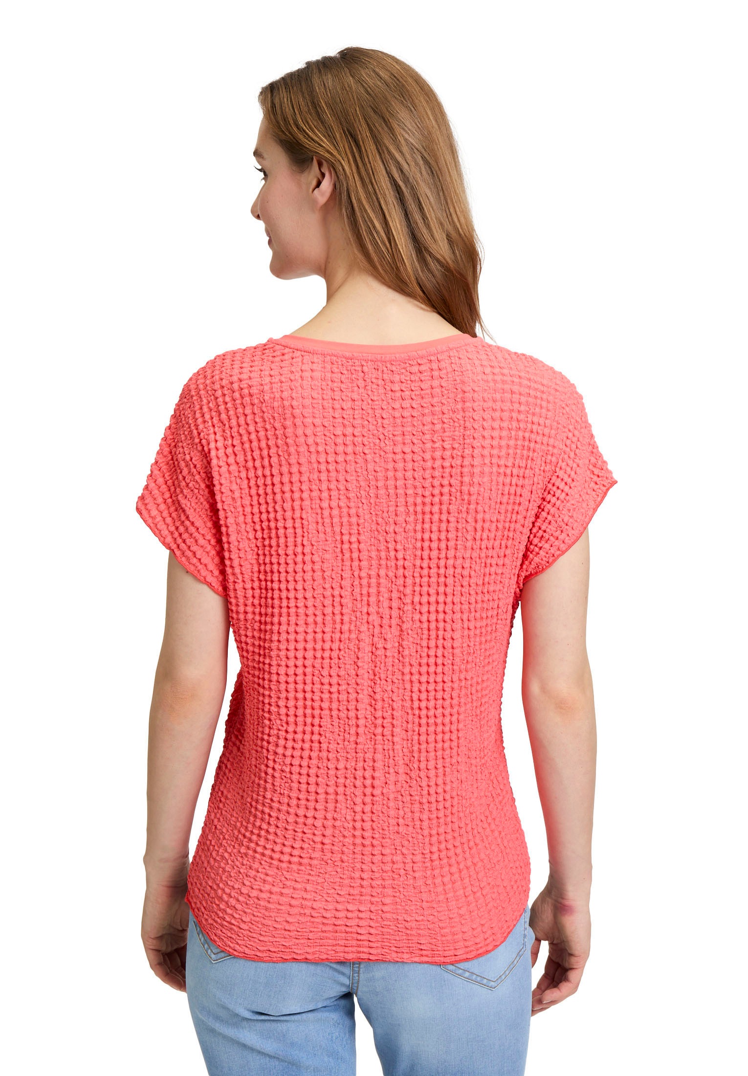 Betty Barclay Kurzarmshirt »Betty Barclay Strukturshirt mit U-Boot-Ausschnitt«, (1 tlg.), Material