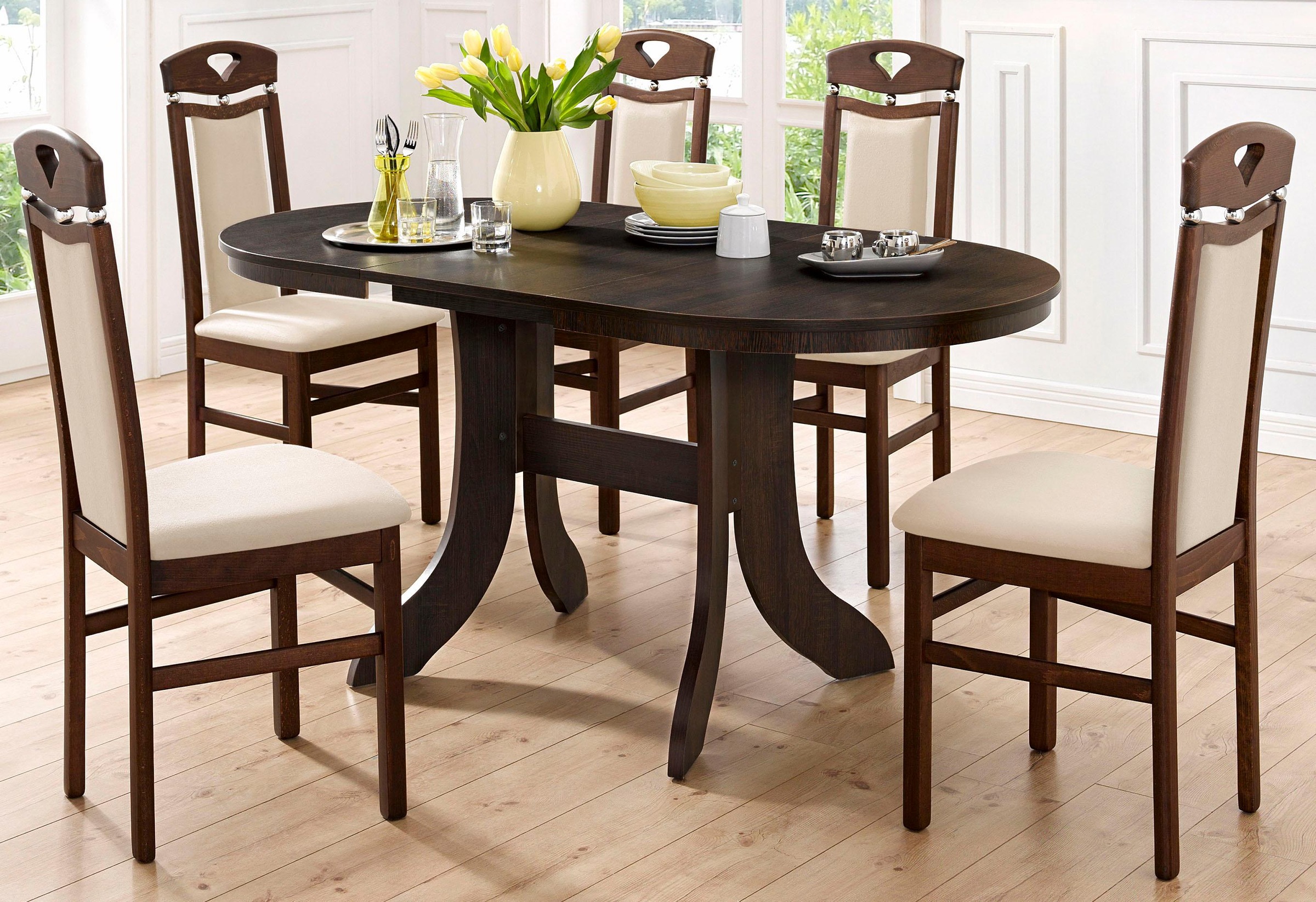 Home affaire Esszimmerstuhl "Berta Küchenstuhl" (Set) 2 Stk.Bezug in Microf günstig online kaufen