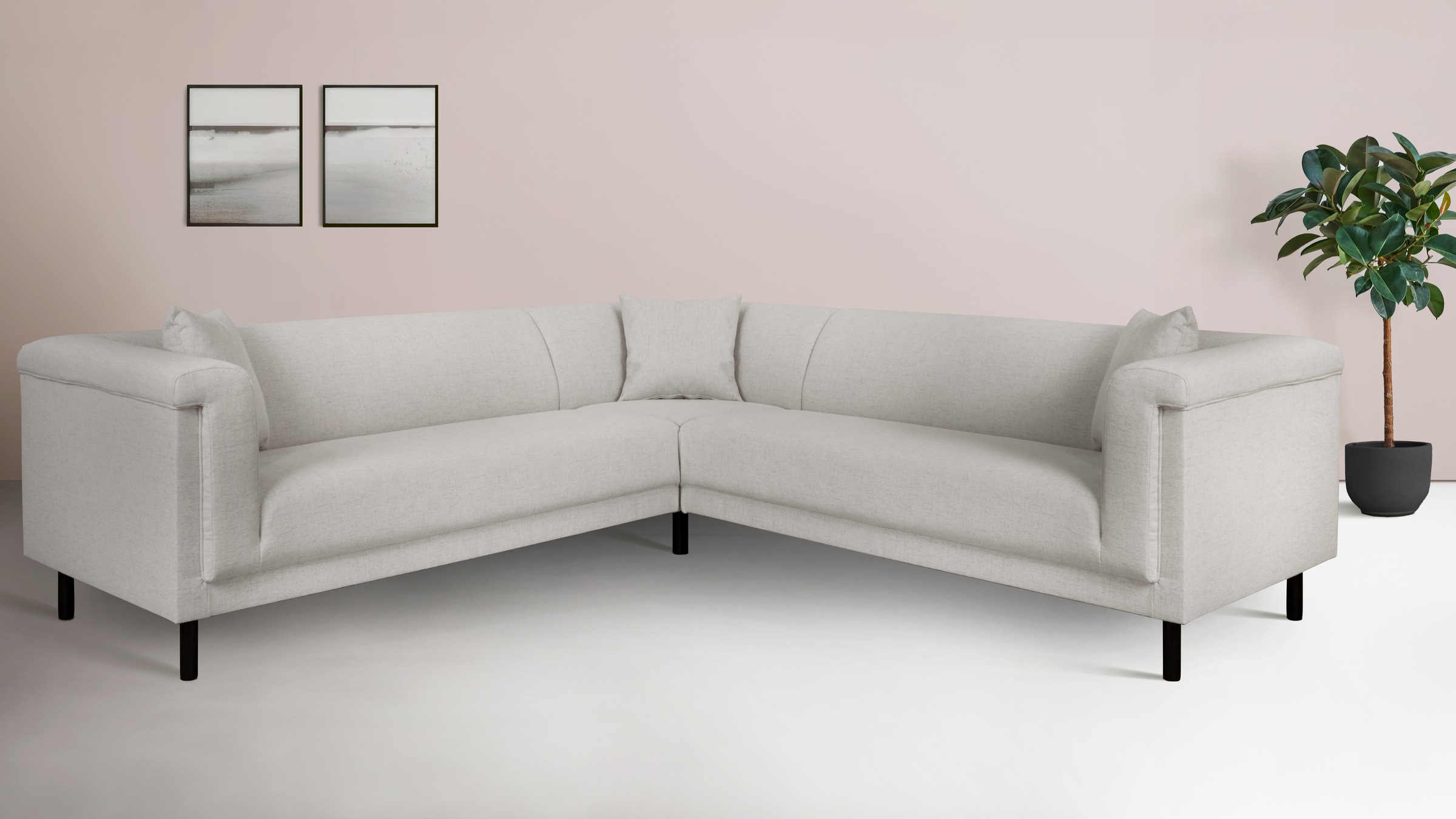 Home affaire Ecksofa "AGNIA L-Form B/T/H: 244/244/71 cm" incl. Zierkissen, günstig online kaufen