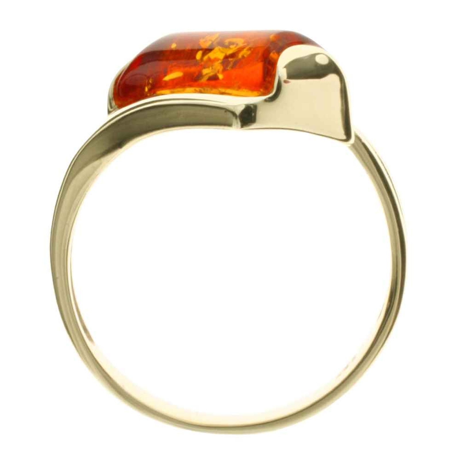 Fingerring OSTSEE-SCHMUCK "- Astrid - Gold 333/000 - Bernstein" Gr. 62, gold (gold 333, goldfarben, gelb), Fingerringe, Damen, 62, Fingerring 2
