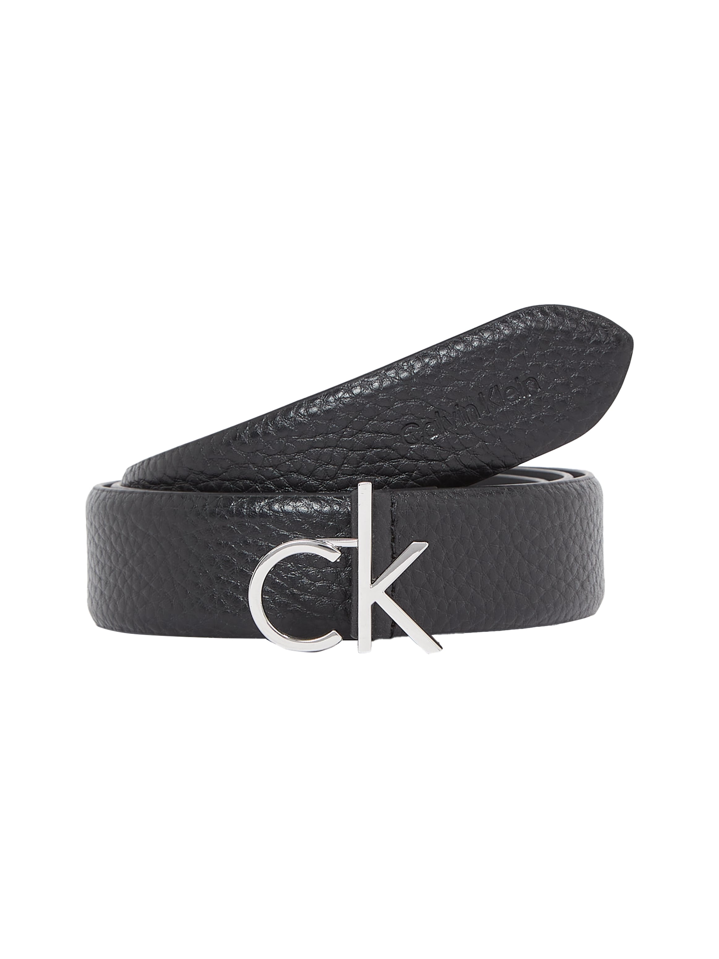 Ledergürtel »CK LOGO BUCKLE BELT 3.0_PBL«, mit Logoprägung als Schließe