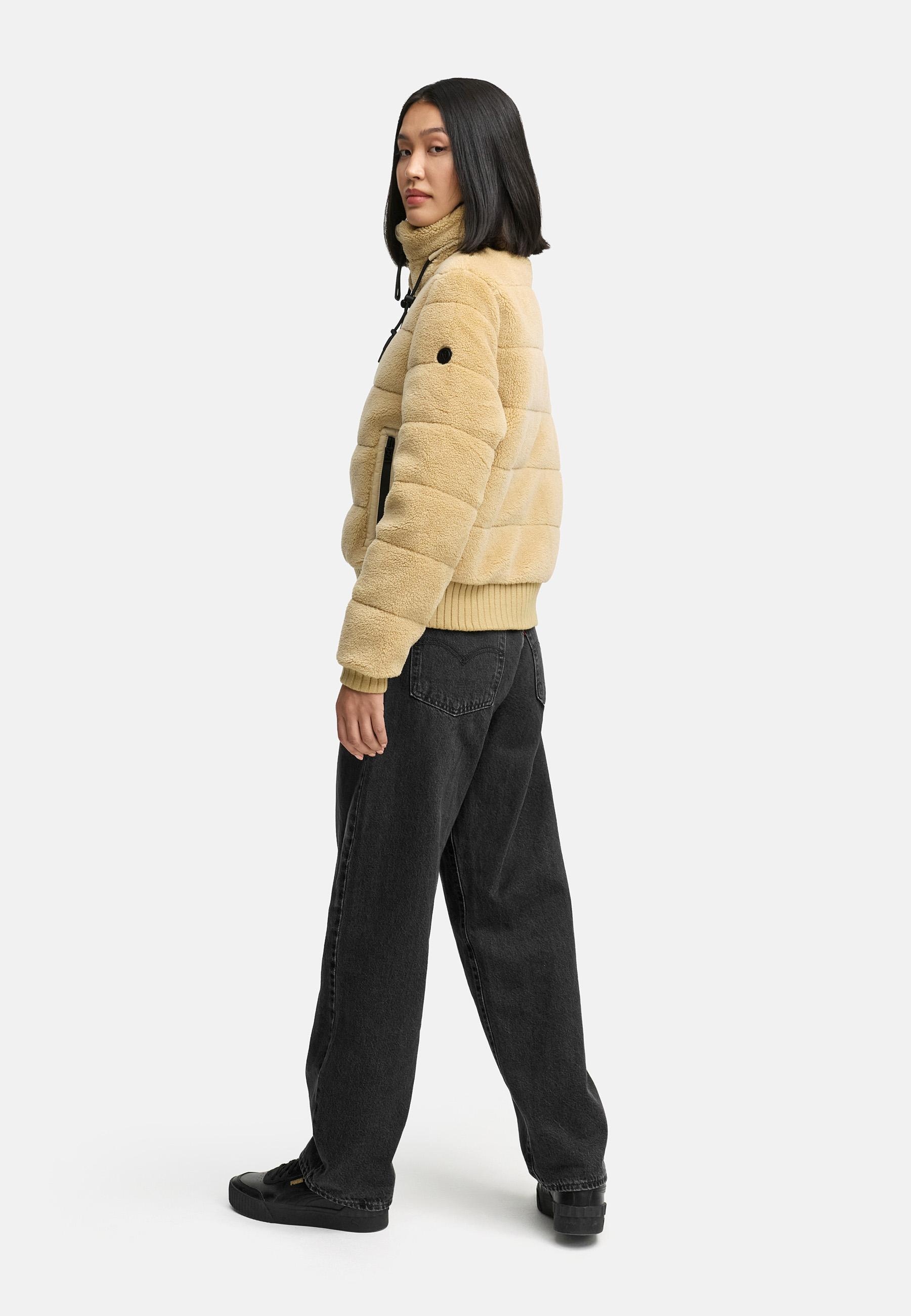 Navahoo Plüschjacke »Schneepuder 14«, warme Damen Teddyjacke für den Winter