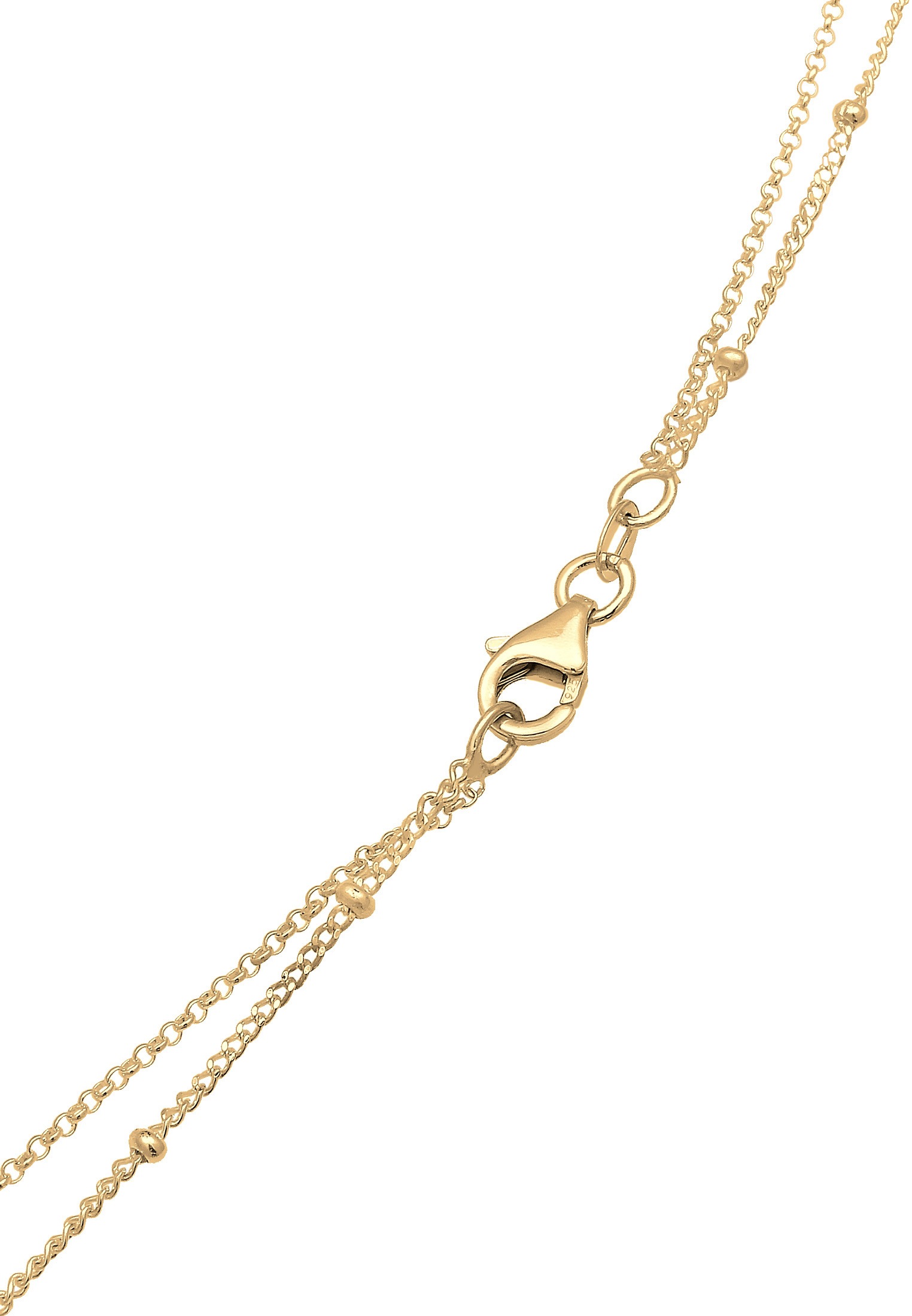 Elli Gliederkette »Layer Feder Mondstein Weiß 925 Sterling Silber«