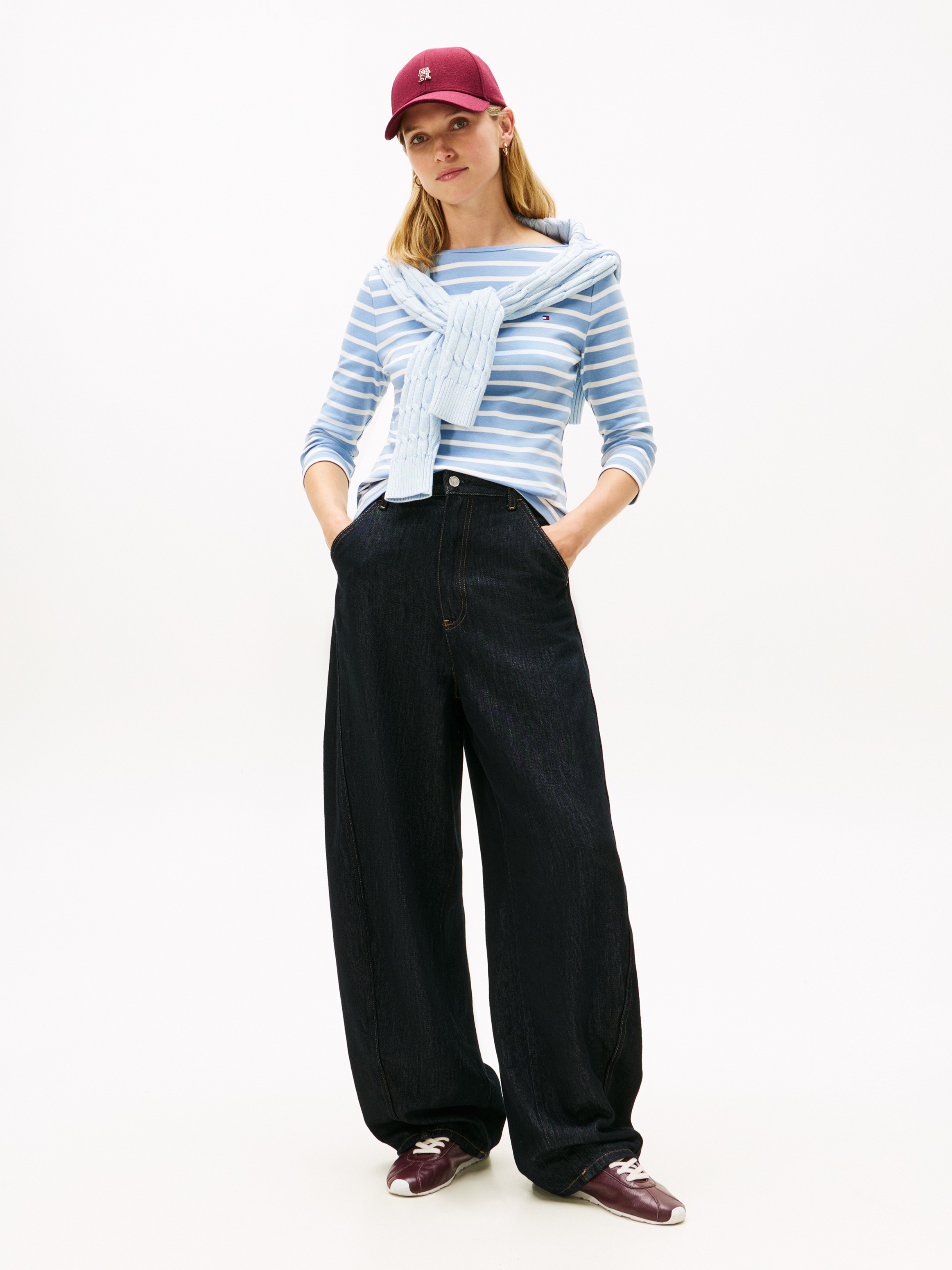 Thumbnail - Tommy Hilfiger 3/4-Arm-Shirt "NEW CODY SLIM BOAT-NK 3/4SLV mit U-Boot und Streifen"