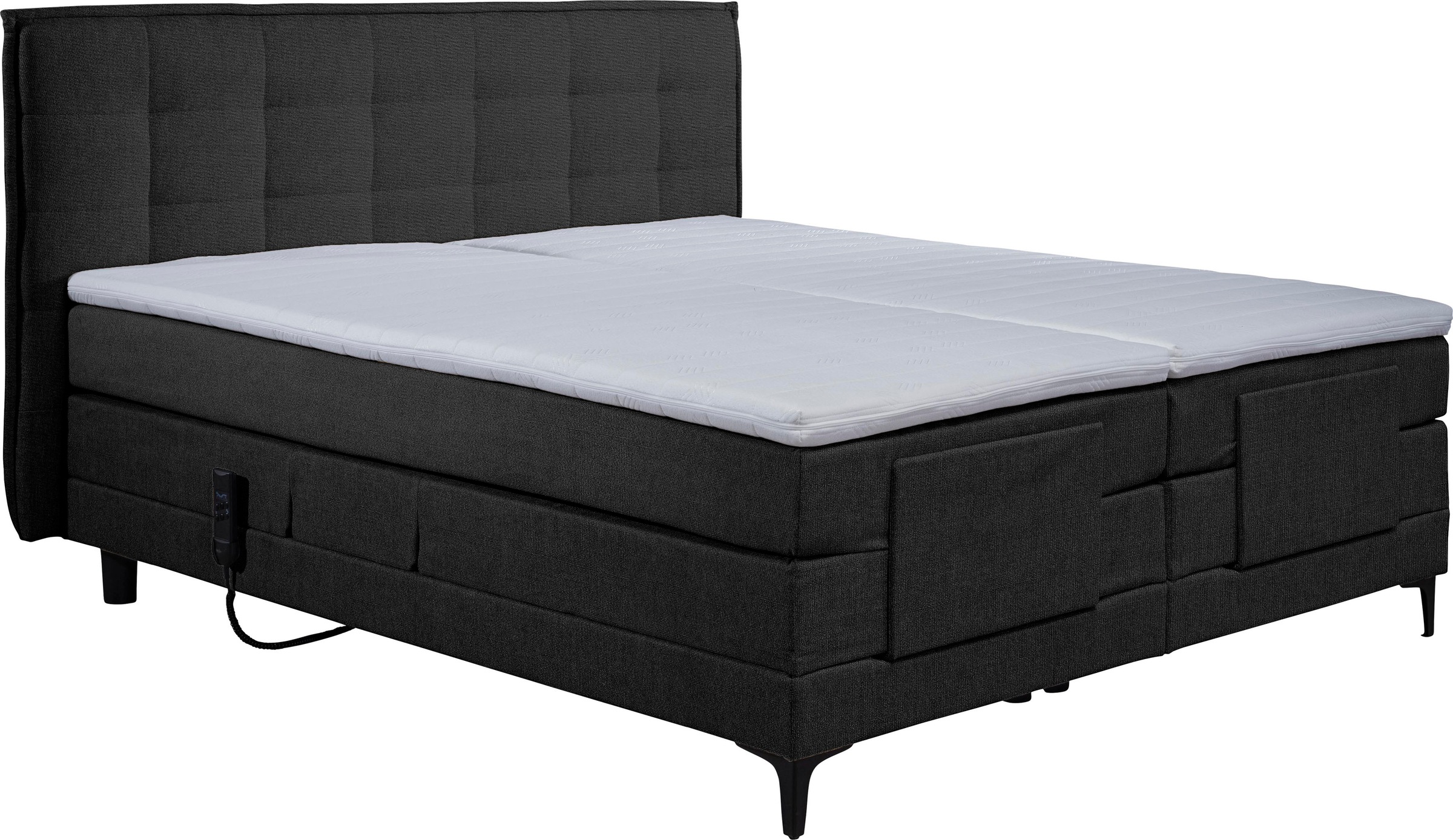 alina Boxspringbett »Edward«, 180x200cm, mit motorischer Verstellung, inklusive Matratze und Topper