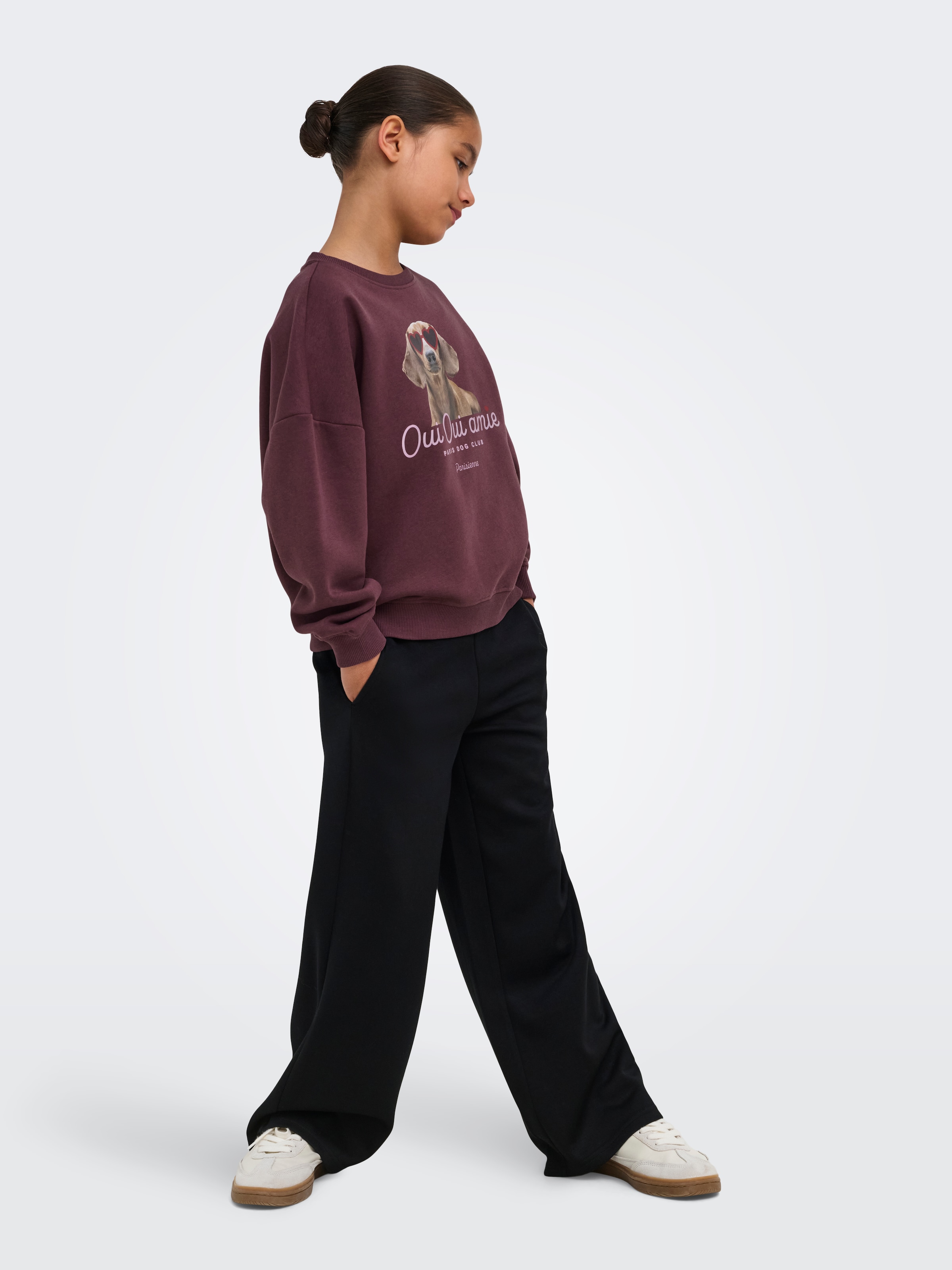 KIDS ONLY Sweatshirt »KOGBILA L/S OVZ PRINT O-NECK SWT NOOS«, Baumwollmischung, oversize
