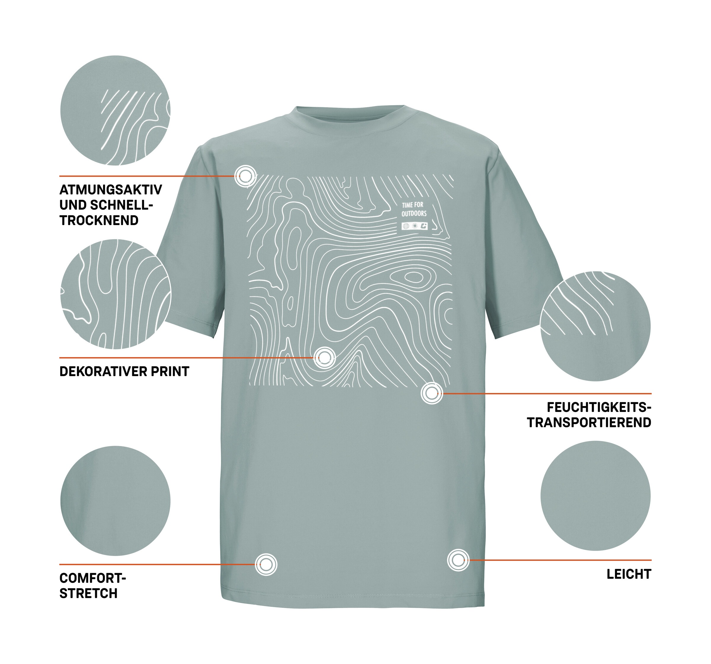 Killtec T-Shirt »KOS 187 MN TSHRT« Leichtes, atmungsaktives Herren T-Shirt mit Stretch und Print