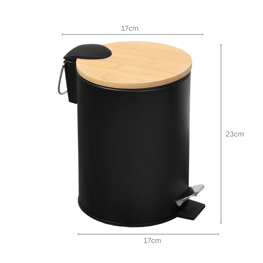 KESPER® Kosmetikeimer »Mülleimer Bambus, FSC® zertifiziert, 3l« inkl. Inneneimer, Deckel mit Soft-Close