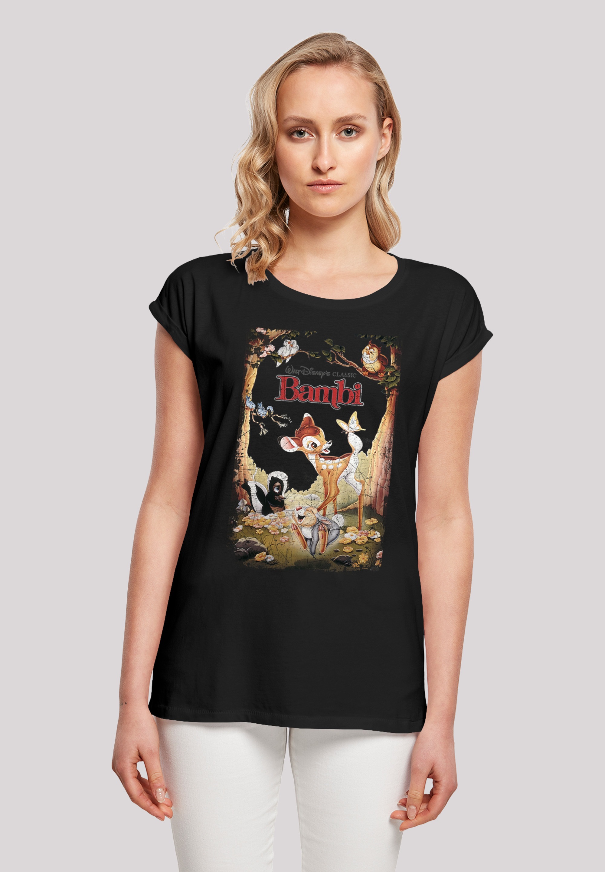 BAUR Merch,Regular-Fit,Kurze bestellen F4NT4STIC Poster«, Bambi Ärmel,Bedruckt Retro T-Shirt | »Disney Damen,Premium