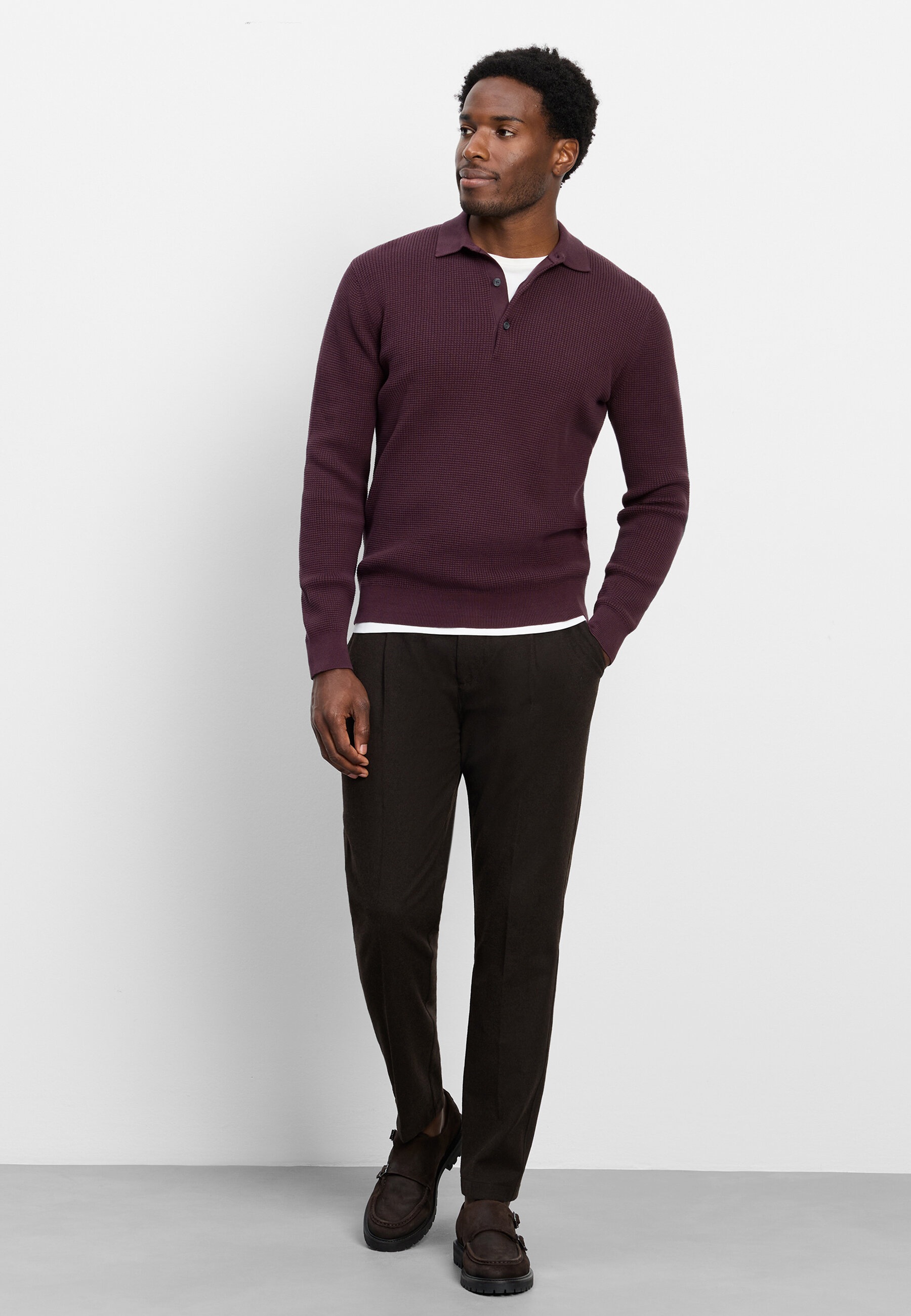 OLYMP Langarm-Poloshirt »OLYMP Casual Strick, Polo langarm«