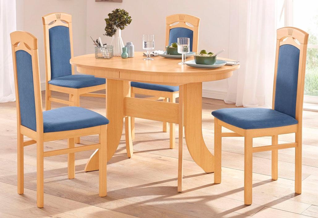 Home affaire Esszimmerstuhl "Anthony" (Set) 2 Stk. Microfaser Holzstuhl mit günstig online kaufen