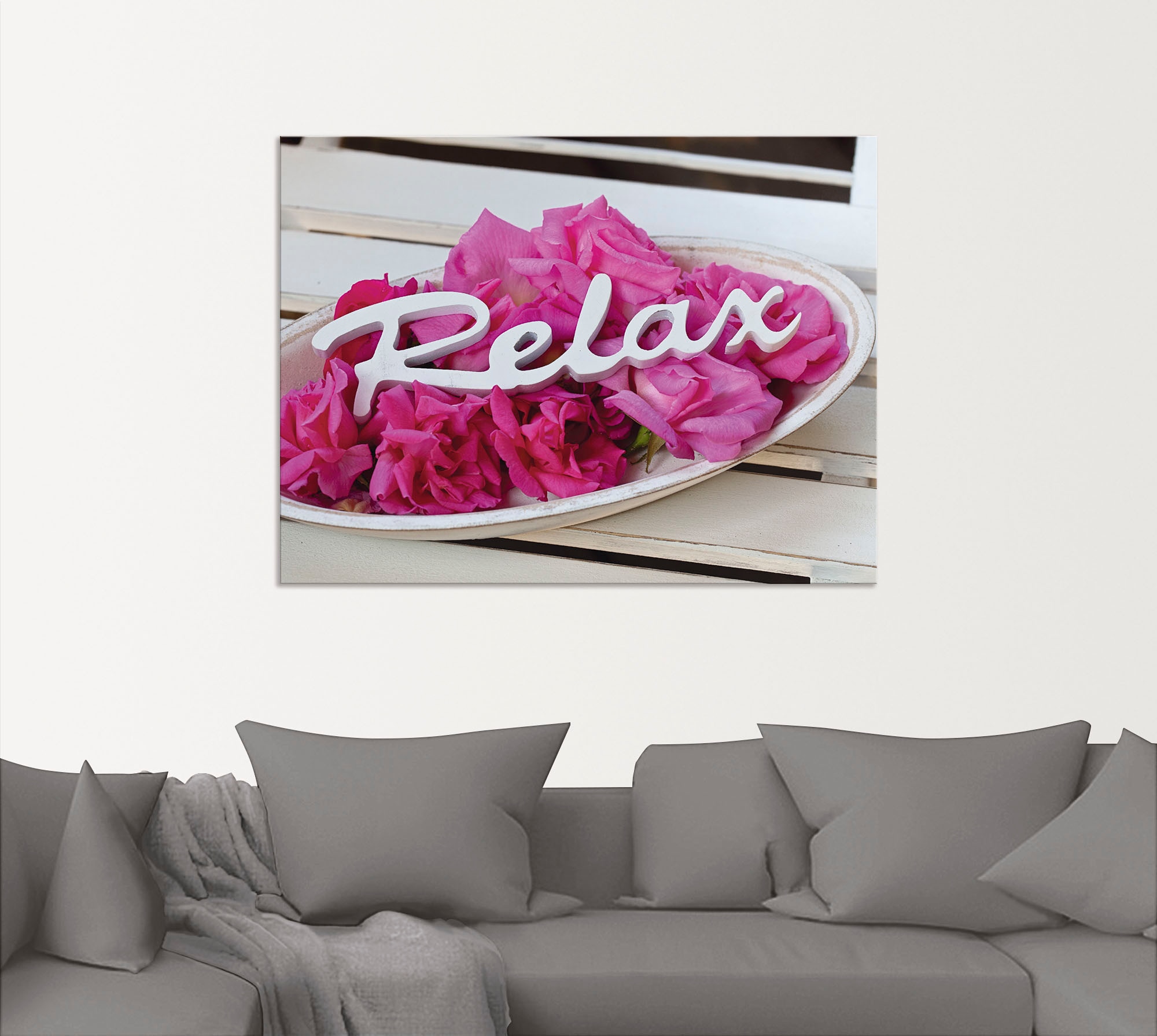 Artland Wandbild »Relax«, Sprüche & Texte, (1 St.), als Alubild, Outdoorbild, Leinwandbild, Wandaufkleber, versch. Größen