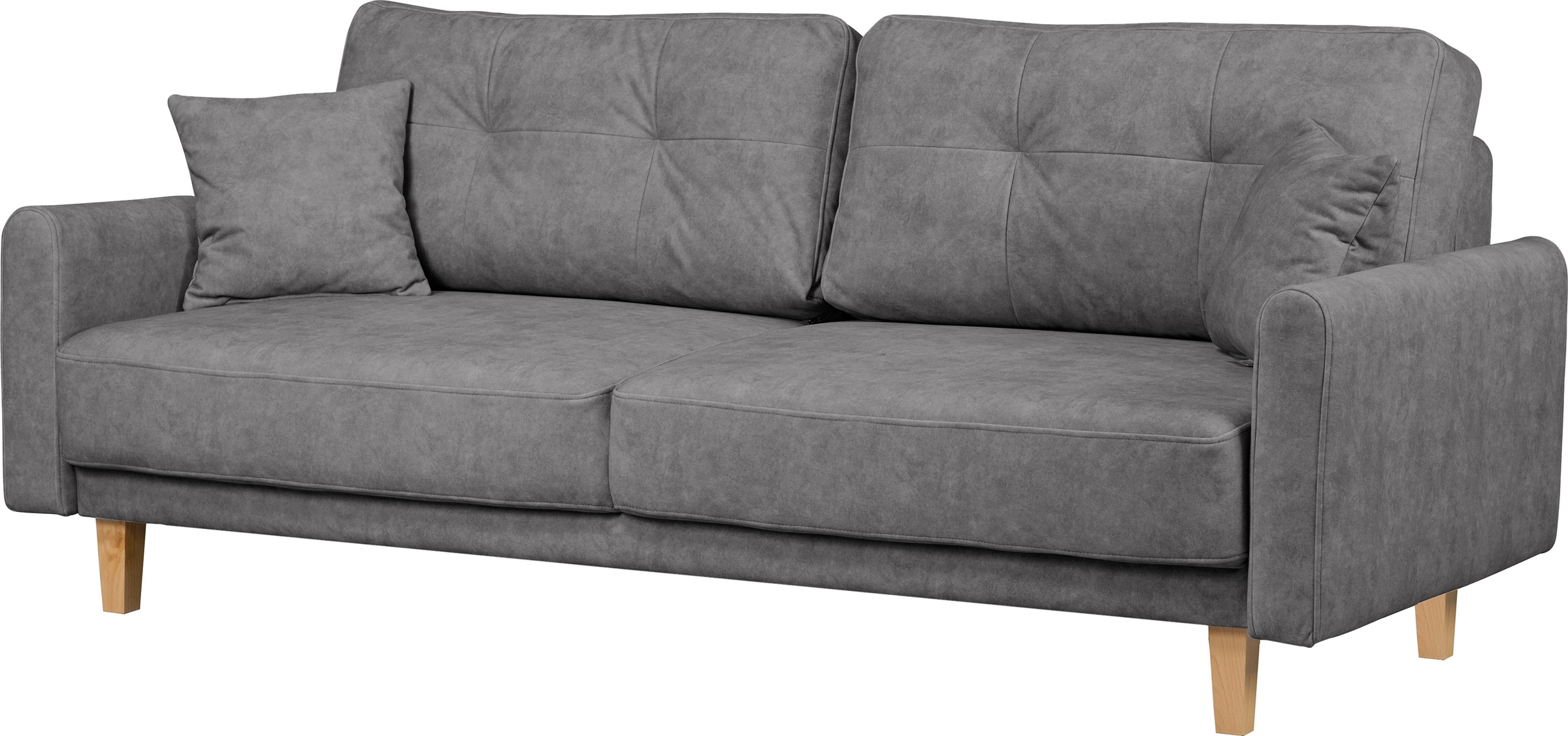 Home affaire 3-Sitzer »TRIPLO optionale Schlafsofa mit Bettkasten, Maße B/T/H: 215/100/89 cm«, Wahlweise Bettfunktion - Liegefläche 145x191 cm, Rücken-, Zierkissen