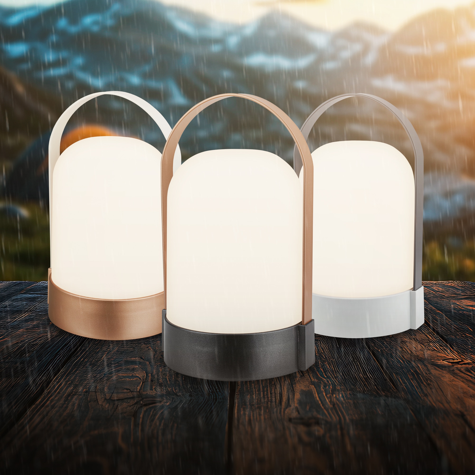 Briloner Leuchten LED Tischleuchte »ASA BIG« LED-Board 1 Stk. Warmweiß 14,5x13,5x24 cm, Indoor/Outdoor, Balkon, Terrasse, Wohnzimmer