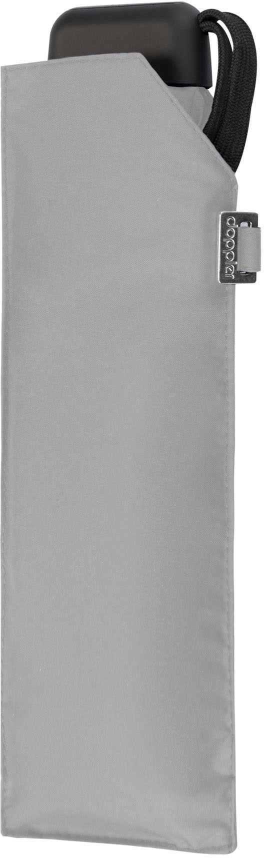 doppler® Taschenregenschirm »Carbonsteel Slim uni, shady grey«