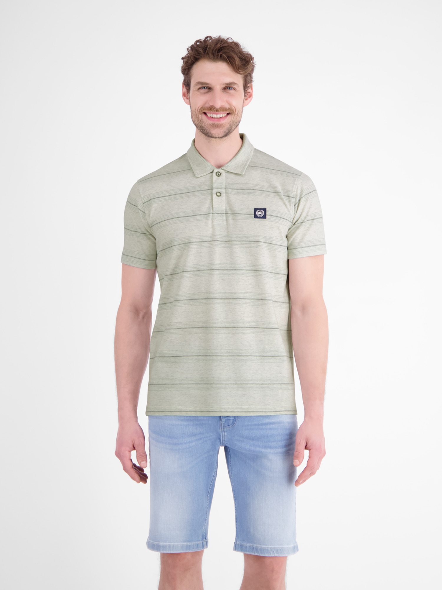 LERROS Poloshirt "Poloshirt in feiner Piquéqualität mit frischer Streifenoptik"