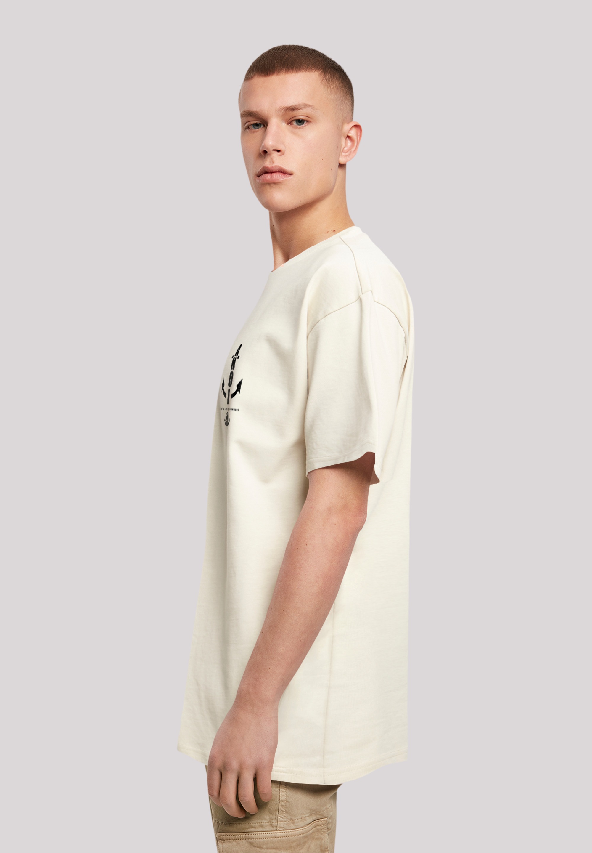 F4NT4STIC T-Shirt »Ahoi Anker Knut & Jan Hamburg«, Print