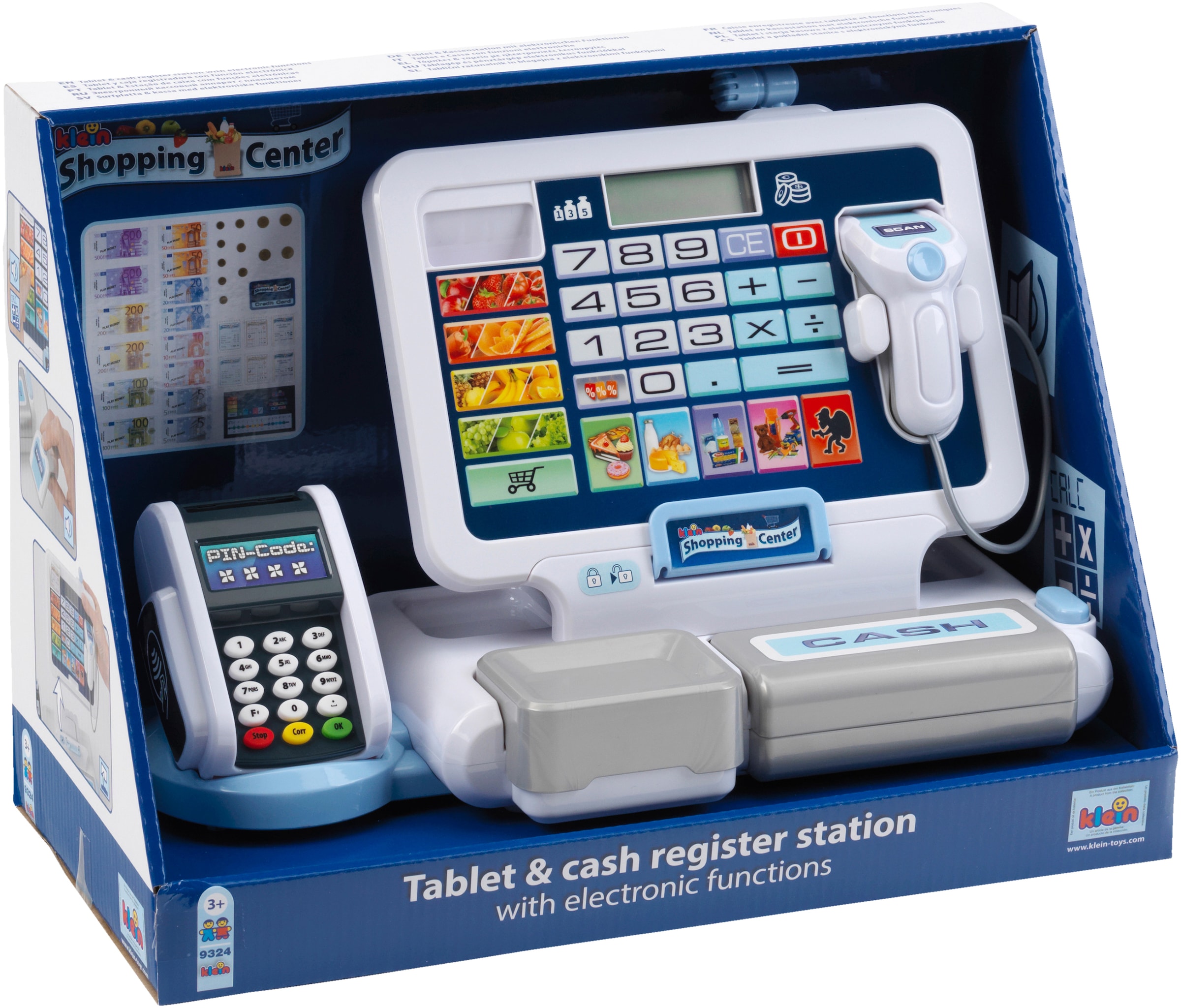 Klein Spielkasse »Shopping Center Tablet & Kassenstation«, mit elektronischen Funktionen