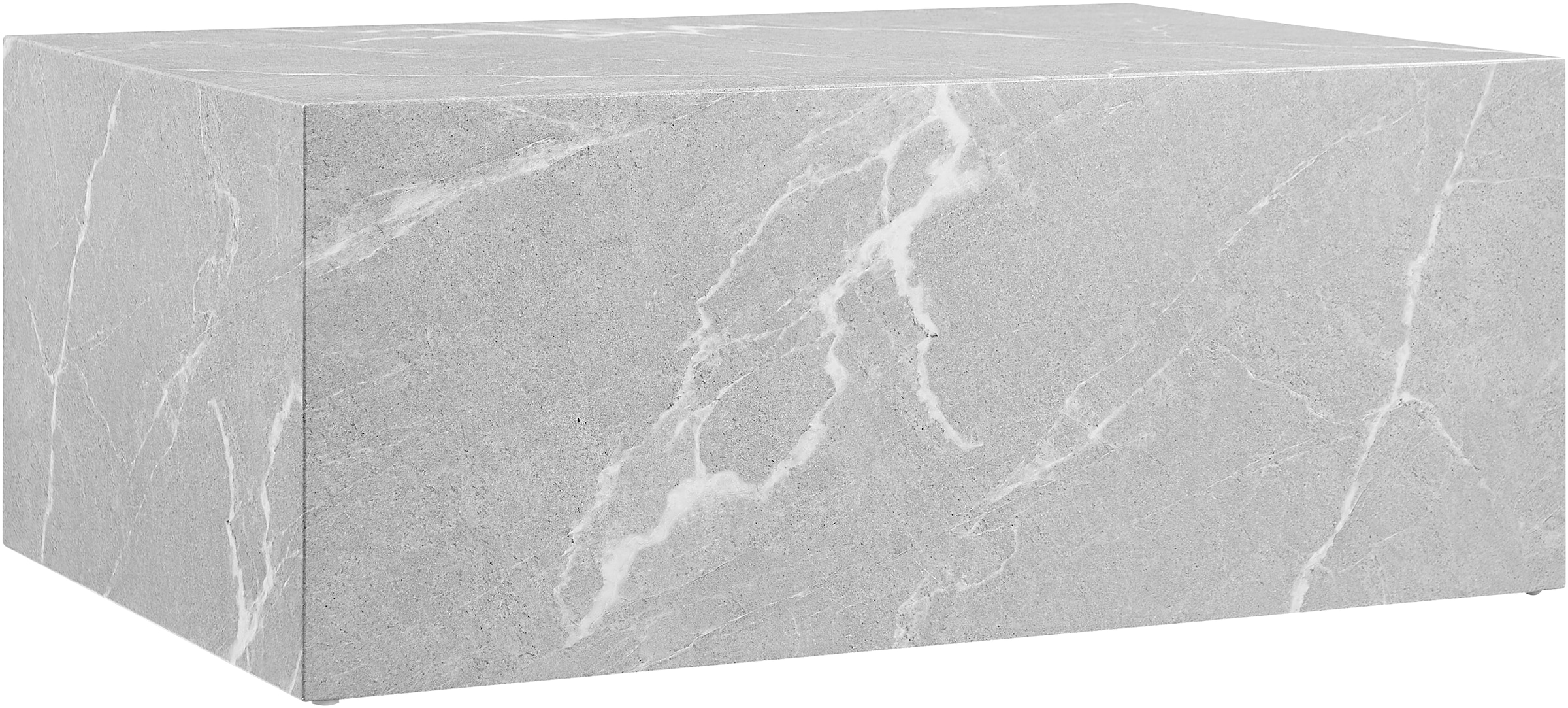 SalesFever Couchtisch »Almeria Beistelltisch B/T 90/60 cm«, rechteckig 90x60 cm, in Marmoroptik foliert