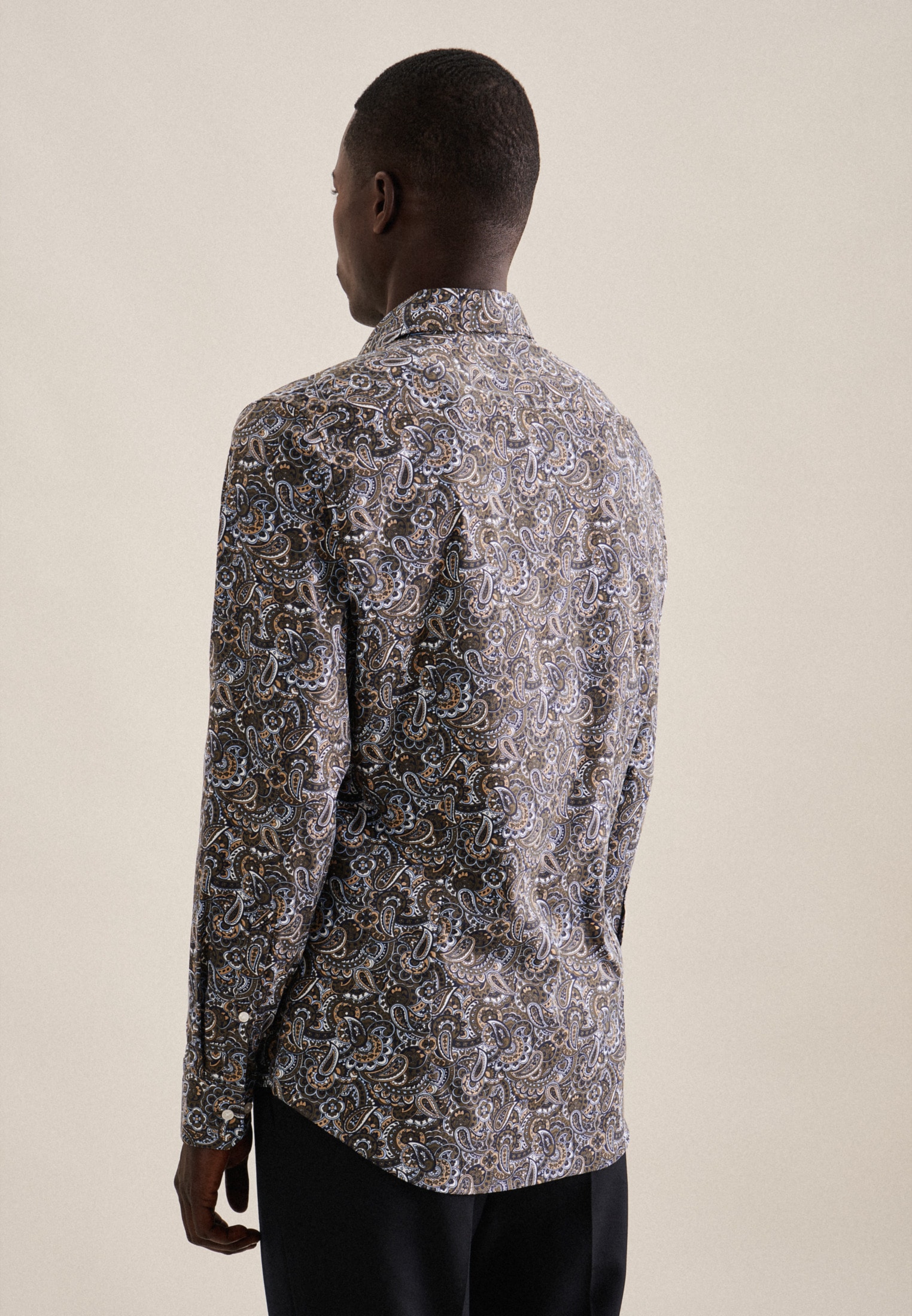 seidensticker Businesshemd »Slim«, Slim Langarm Kentkragen Paisley