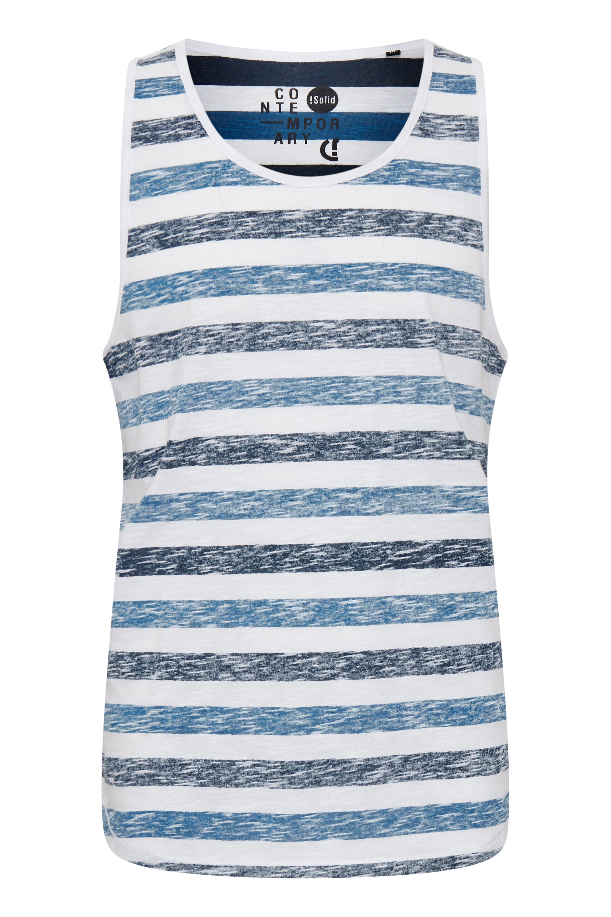 SOLID Herren Longtop "Tanktop SDMende", blau, Gr. XL, Obermaterial: 60% Baumwolle CO. 40% Polyester PES., Tops