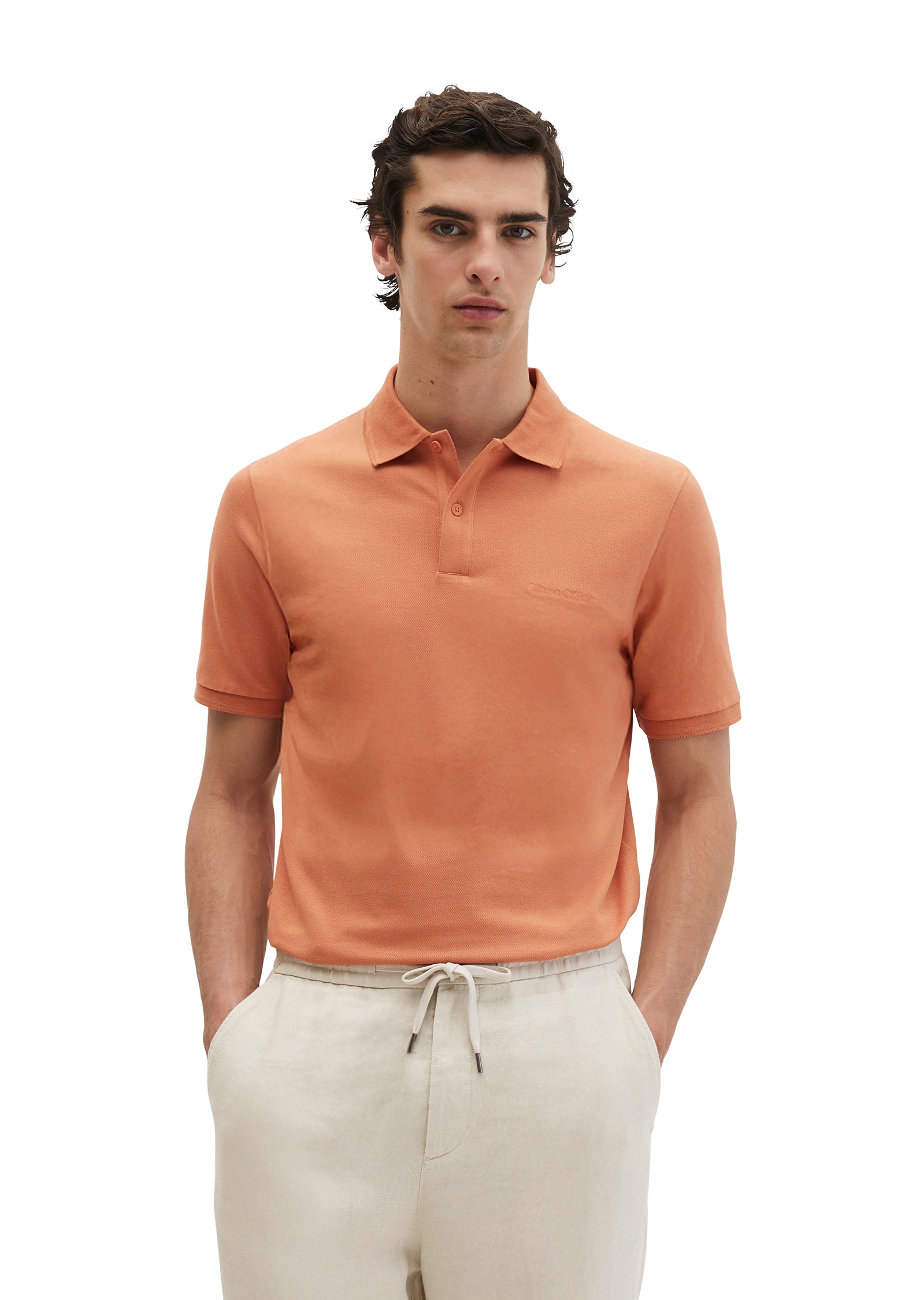 Marc OPolo Poloshirt "aus mittelschwerem Bio-Baumwoll-Viskose-Mix"