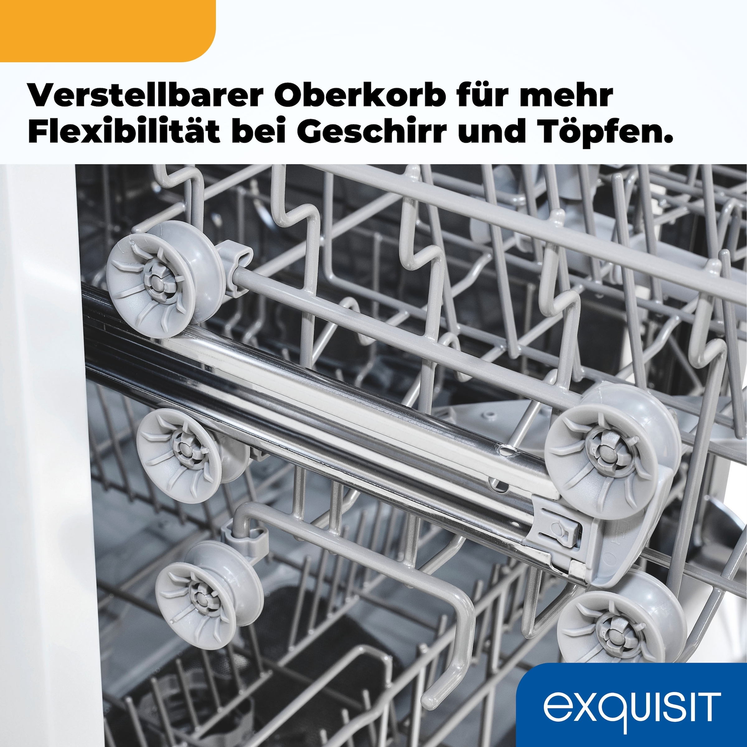 exquisit Standgeschirrspüler »GSP6312-030C weiss« 9,8 l 12 tlg. Maßgedecke 12 Maßgedecke -  LED, Besteckkorb, Auto Door Open, AquaStop