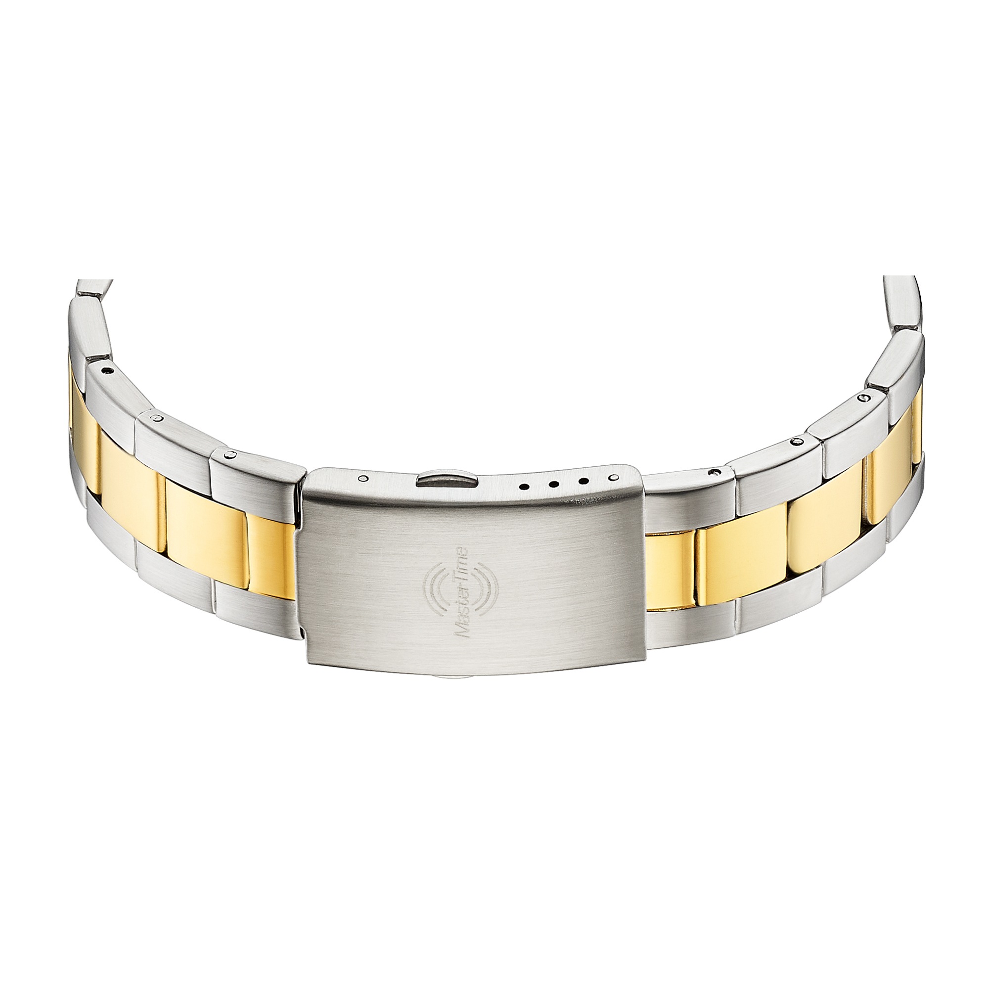 MASTER TIME Funkuhr »Basic«, Quarzuhr, Armbanduhr, Herrenuhr, Edelstahlarmband, analog, digital