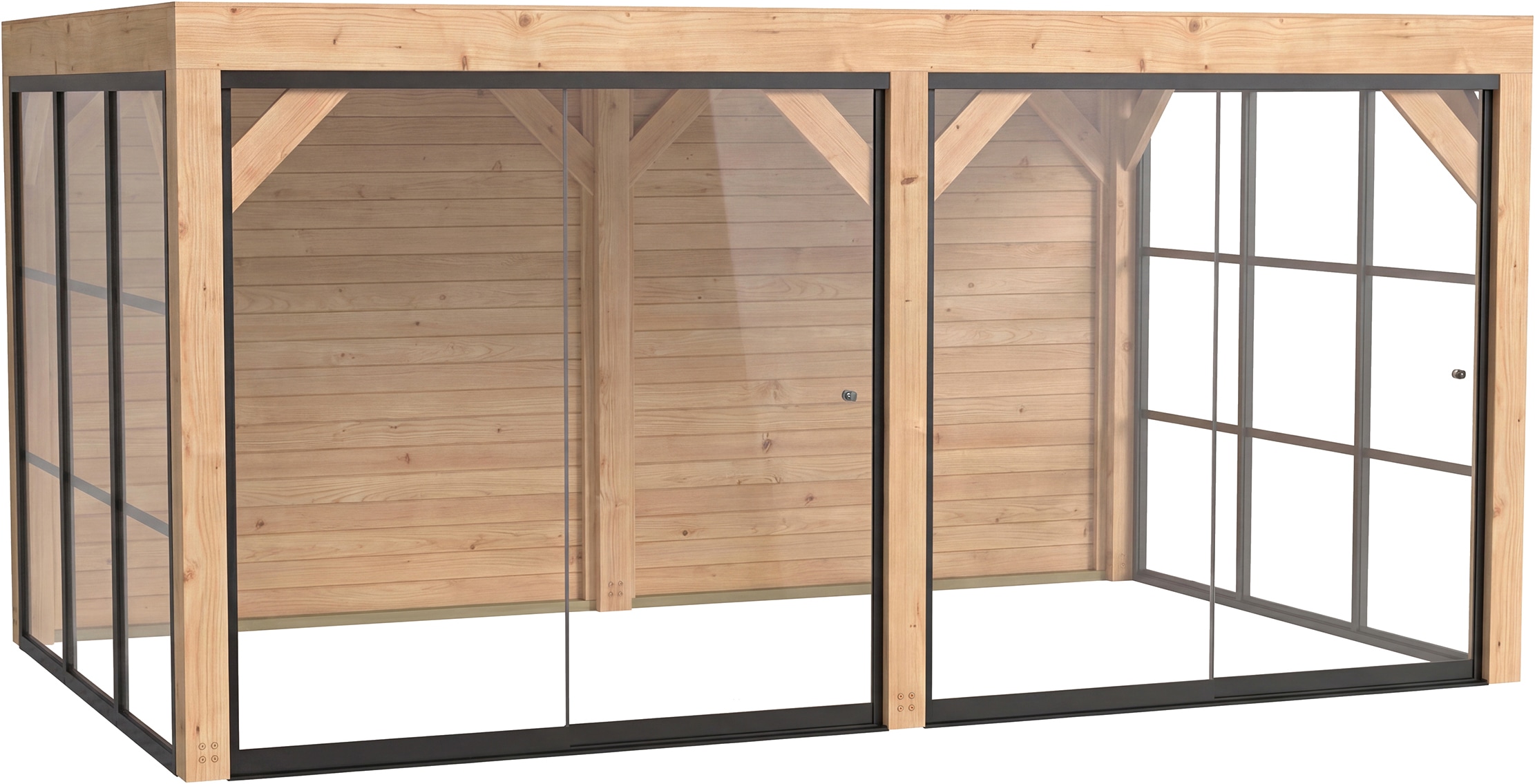 weka Holzpavillon »Lumley Lauben-Set Gr. 3.2« BxTxH: 307x499x245 cm
