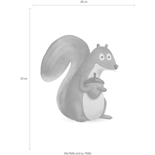 Komar Poster »Cute Animal Squirrel«, Tiere, (1 St.), Kinderzimmer,  Schlafzimmer, Wohnzimmer | BAUR