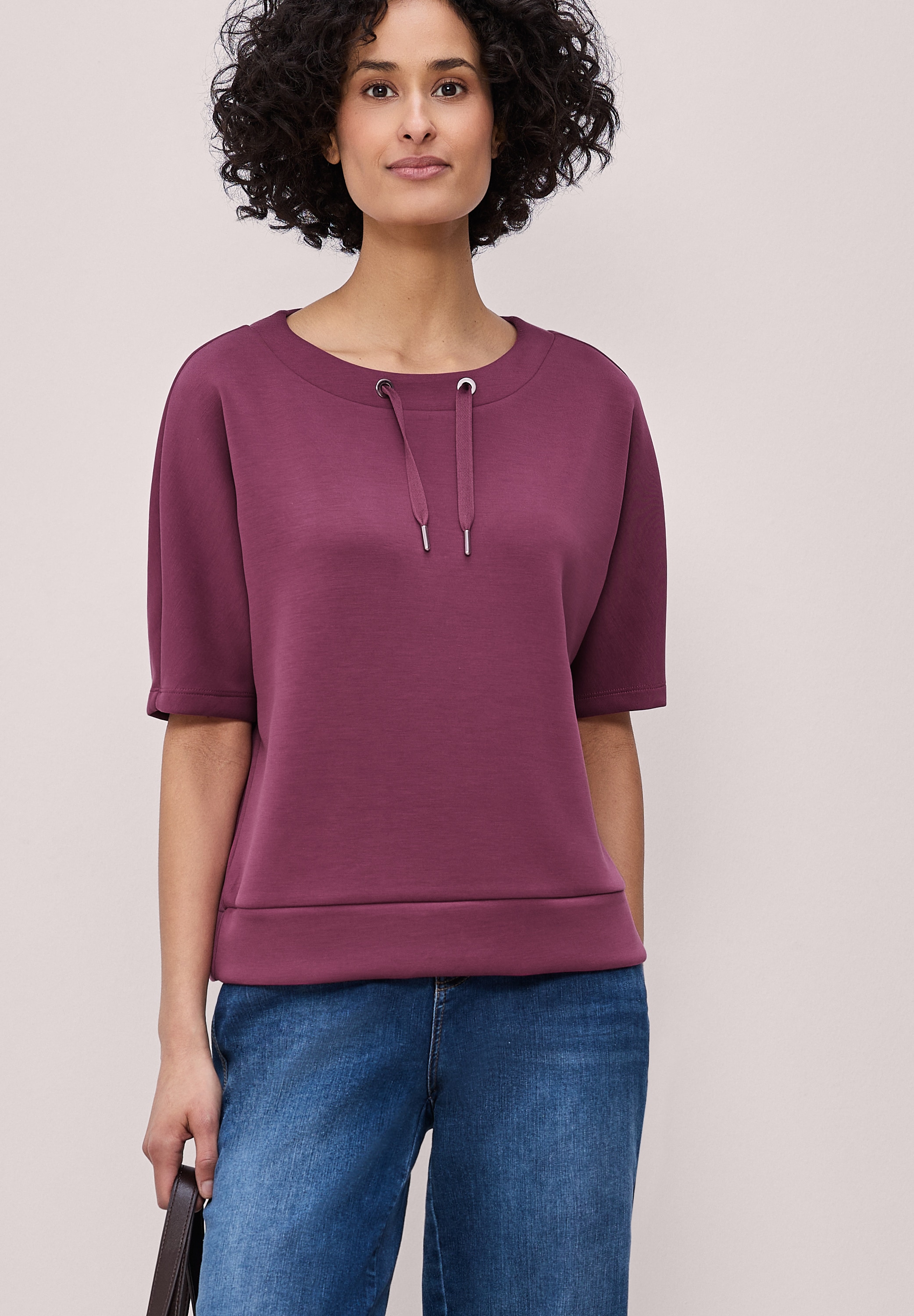 STREET ONE T-Shirt mit U-Boot-Ausschnitt