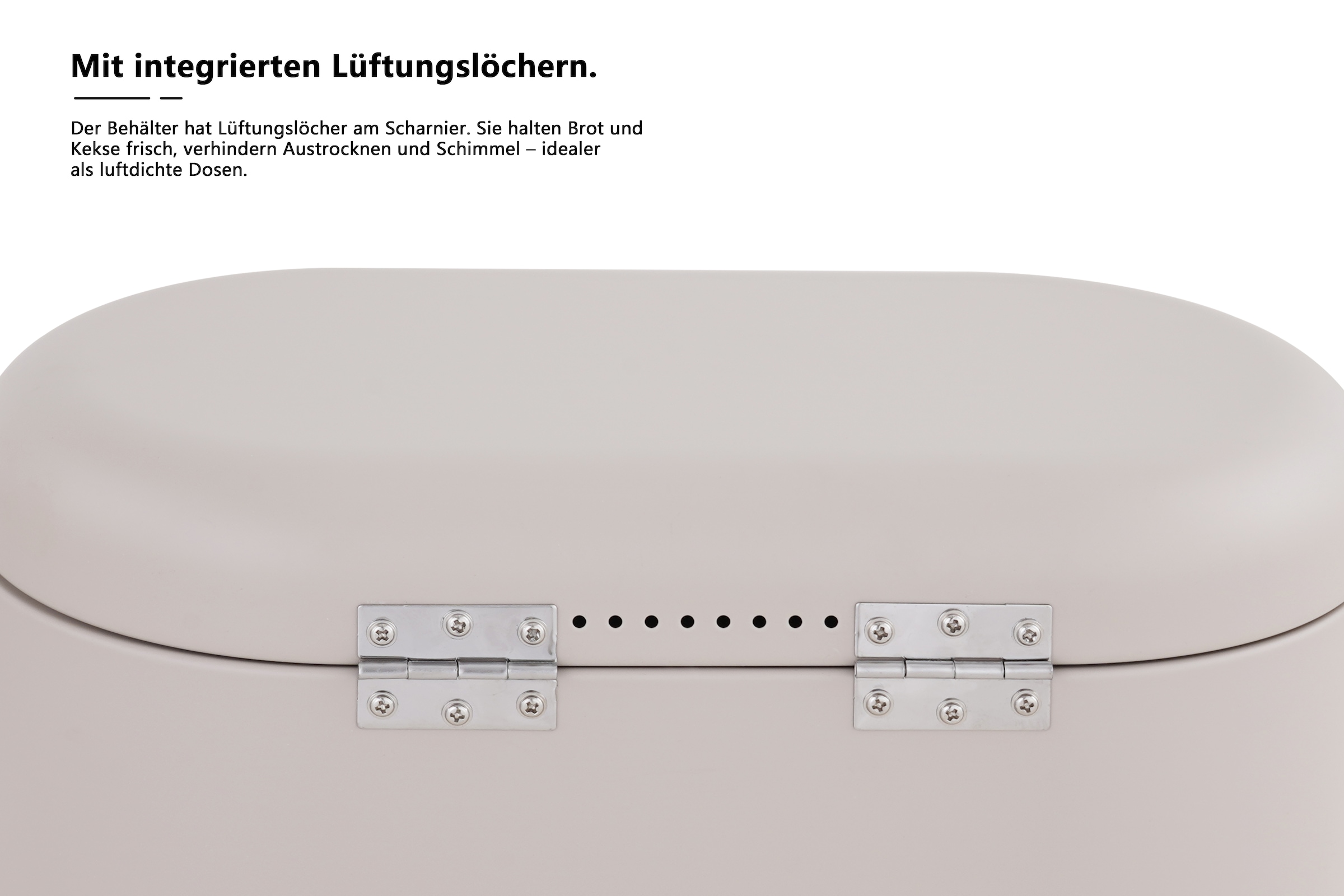OTTO home Brotkasten »Mallua, mit integrierten Lüftungslöchern auf der Rückseite« Lebensmittelaufbewahrungsbehälter, Brotbox mit Deckel, Höhe 15,6 cm