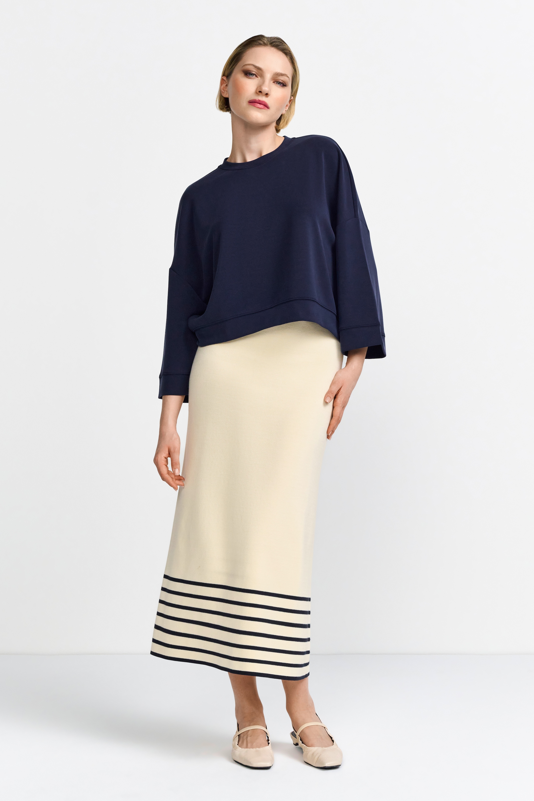 RICHROYAL Sweatshirt »Tencel peached Shirt«, modische Kurzarmsweatshirt