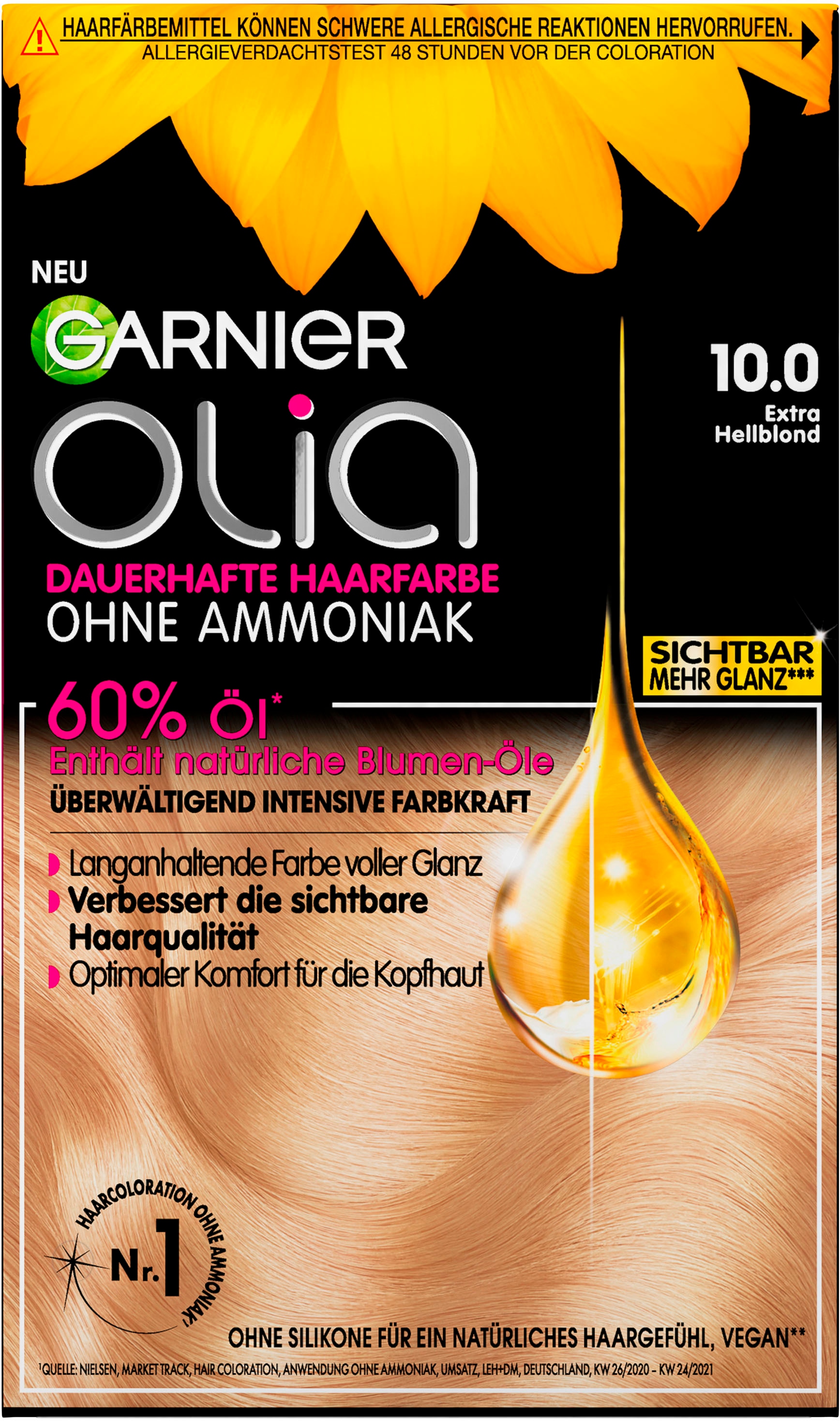 GARNIER Coloration »Garnier Olia dauerhafte Haarfarbe«, (Set, 3 tlg.),  Ölbasis | BAUR