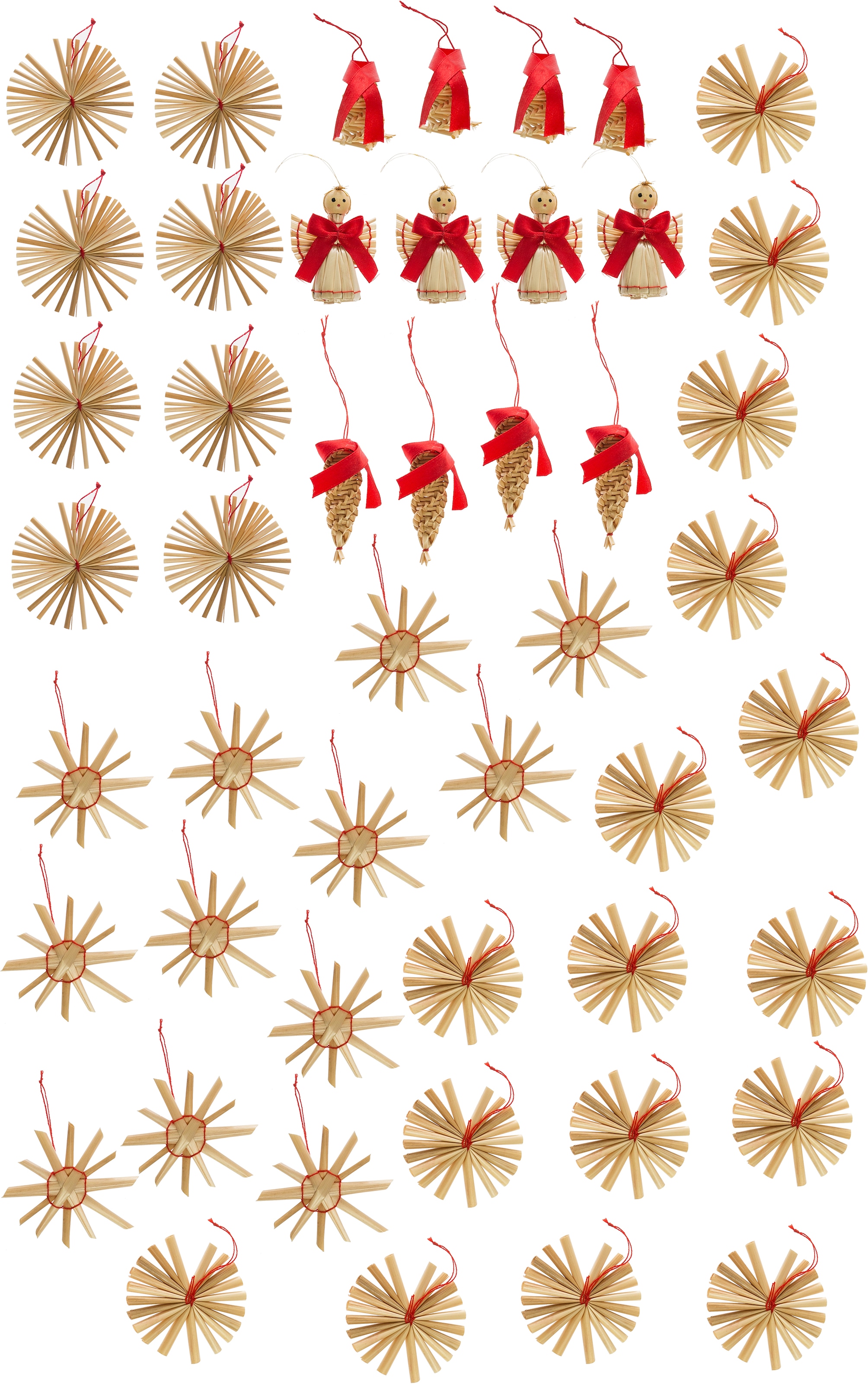 Myflair Möbel & Accessoires Baumbehang »Weihnachtsdeko, Christbaumschmuck«,  (Set, 48 St.), Sterne und Weihnachtsfiguren, Baumschmuck, handgefertigt  kaufen | BAUR