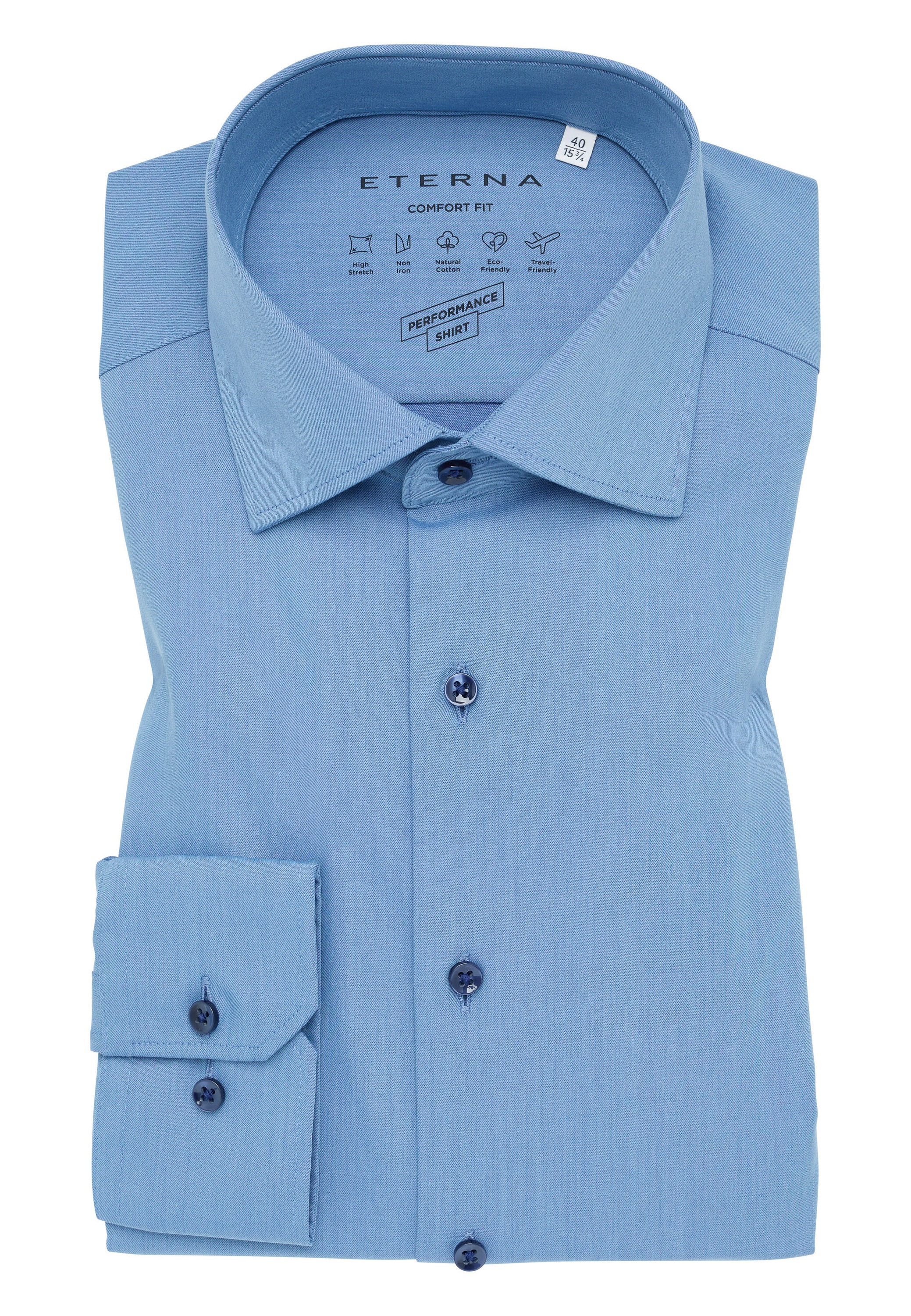 Eterna Langarmhemd »COMFORT FIT«, NON IRON (bügelfrei)