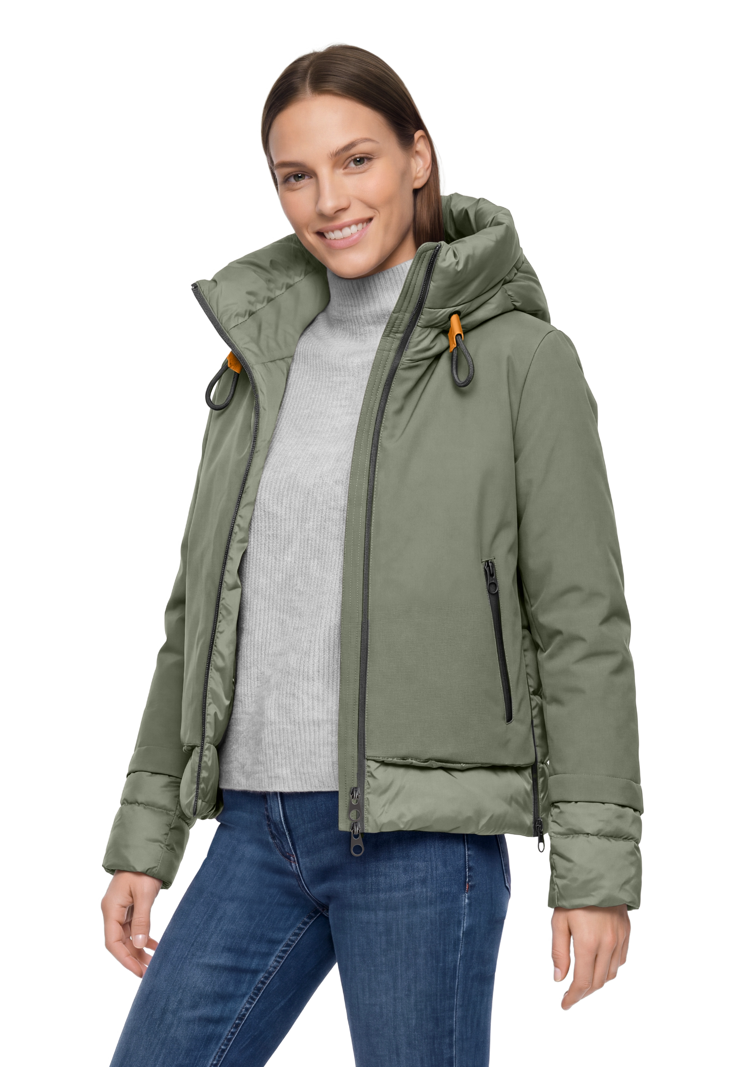 Gil Bret Steppjacke mit Kapuze mit Kapuze und Kordelzug