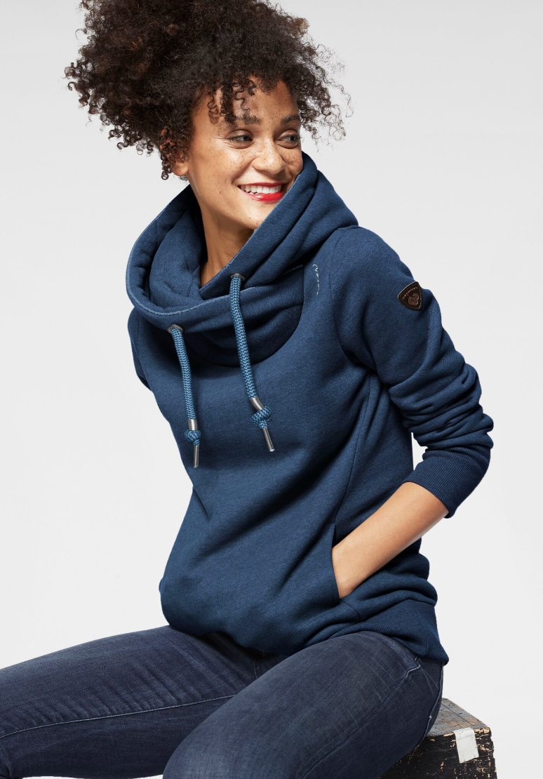 Ragwear Sweatshirt "GRIPY BOLD CHEVRON O", Hoodie mit hochschießendem Schal günstig online kaufen