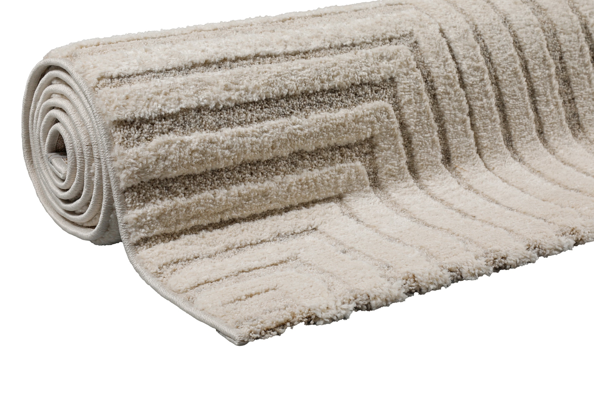 Wecon home Teppich »Hillmar«, rechteckig, 18 mm Höhe, Gewebt, Hoch-Tief, robust, geometrisches Design, Scandi, Wohnzimmer
