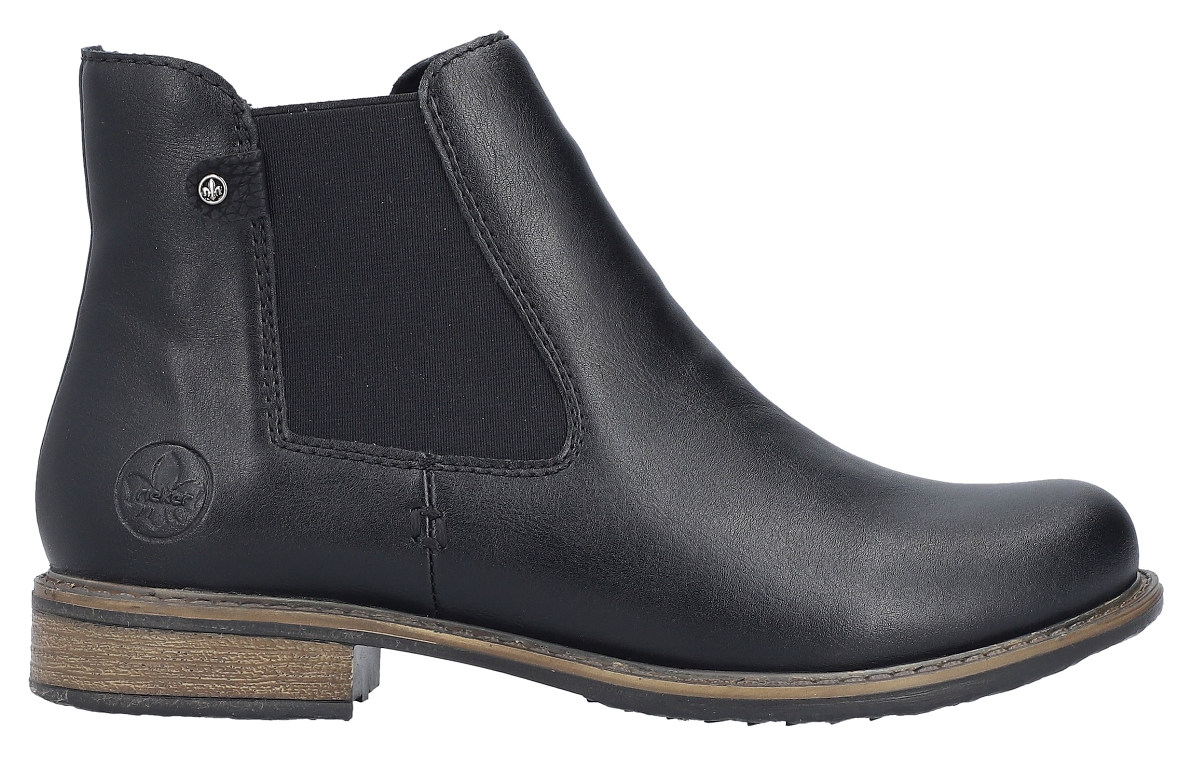 Rieker Chelseaboots, Stiefelette, Boots, Blockabsatz, mit elastischem Einsatz