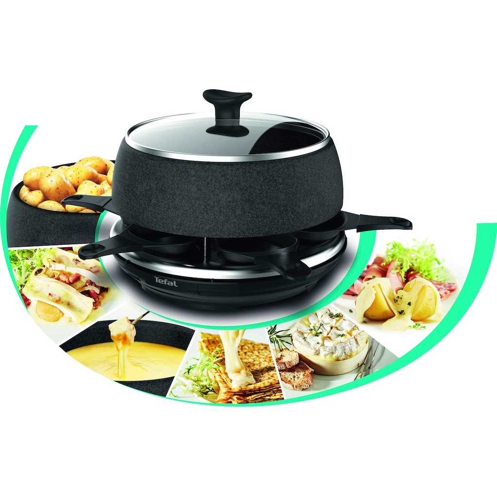 Tefal Raclette und Fondue-Set »RE12C8 Fondue Cheese 'n Co«, 6 St. Raclettepfännchen, 850 W