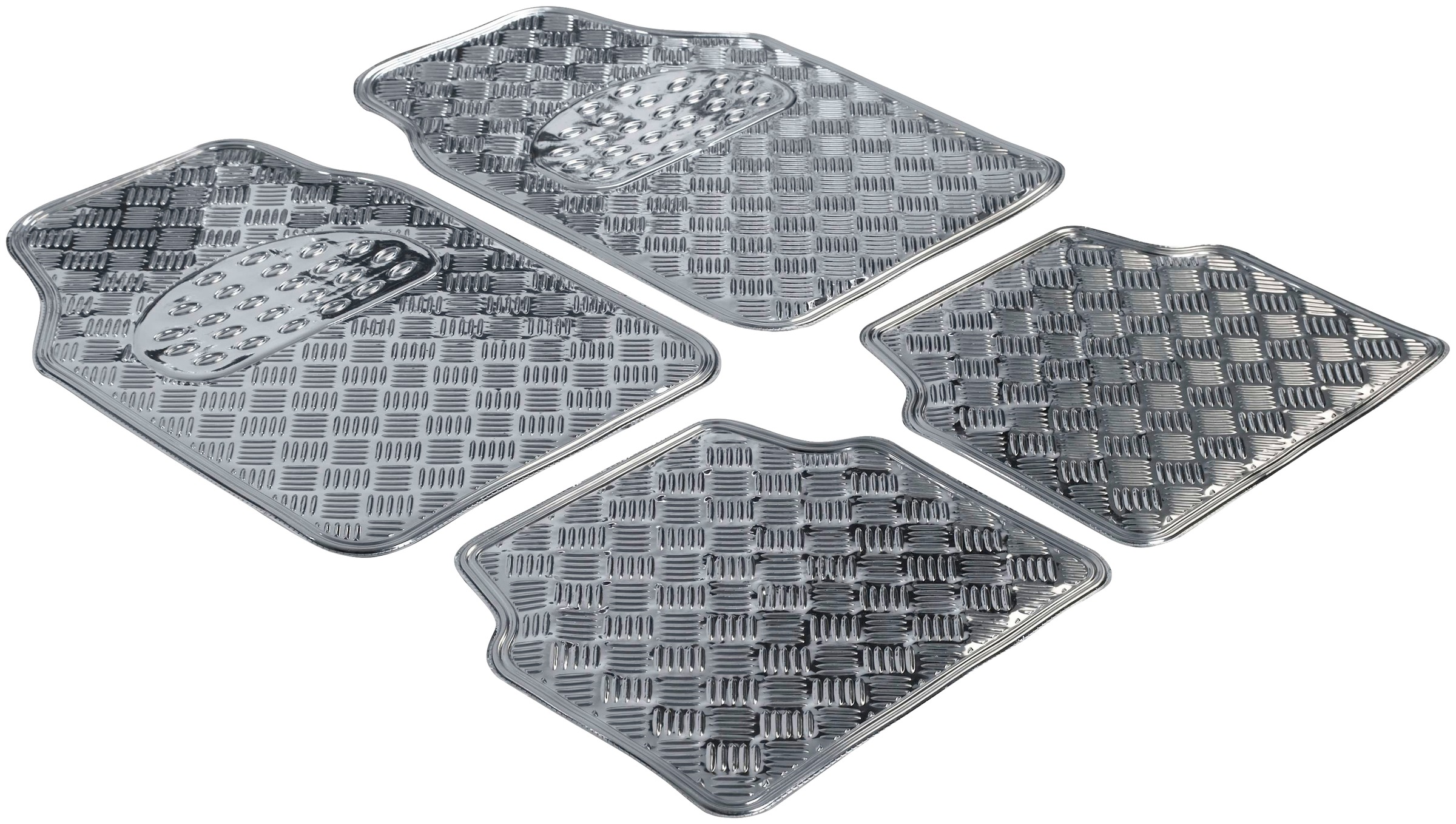 WALSER Universal-Fußmatten »Metallic Riffelblech look«, Kombi/PKW