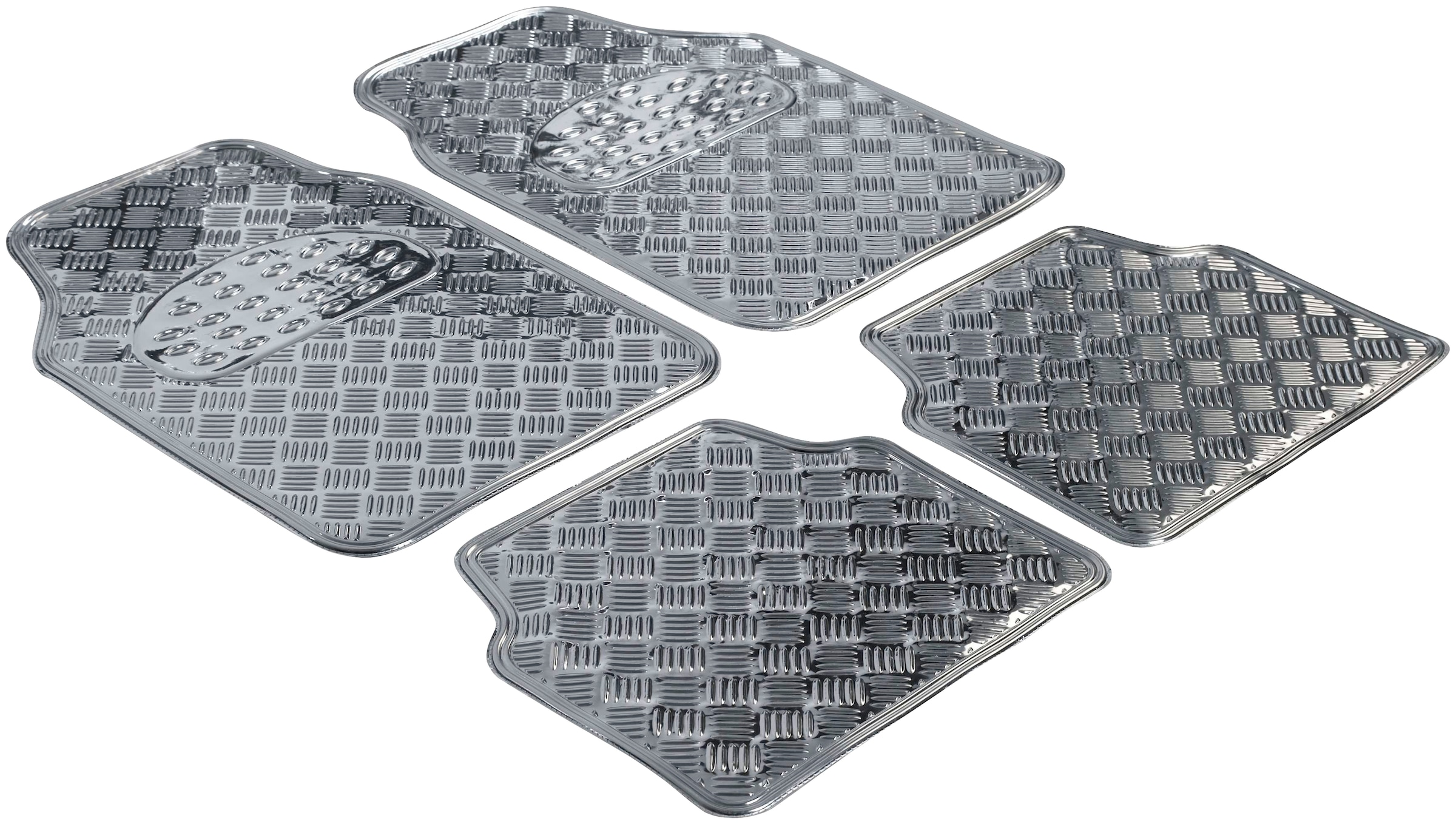 WALSER Universal-Fußmatten »Metallic BAUR 4 | St.) (Set, Kombi/PKW, Riffelblech look«, online kaufen