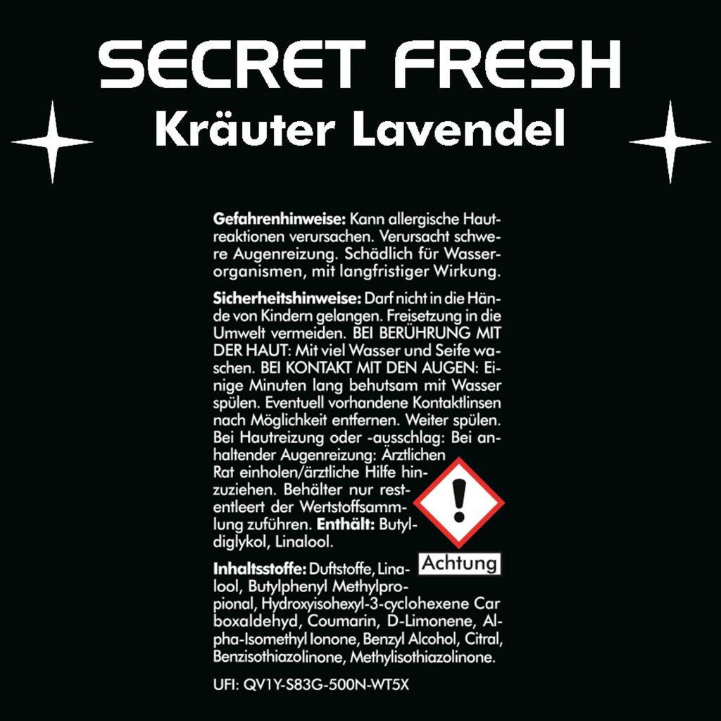 ABACUS Toiletten-Spray »Secret Fresh«, (Set, 3 St., je 50 ml Secret Fresh Kräuter-Lavendel/Lavendel-Orange/Rose-Lilafleur)